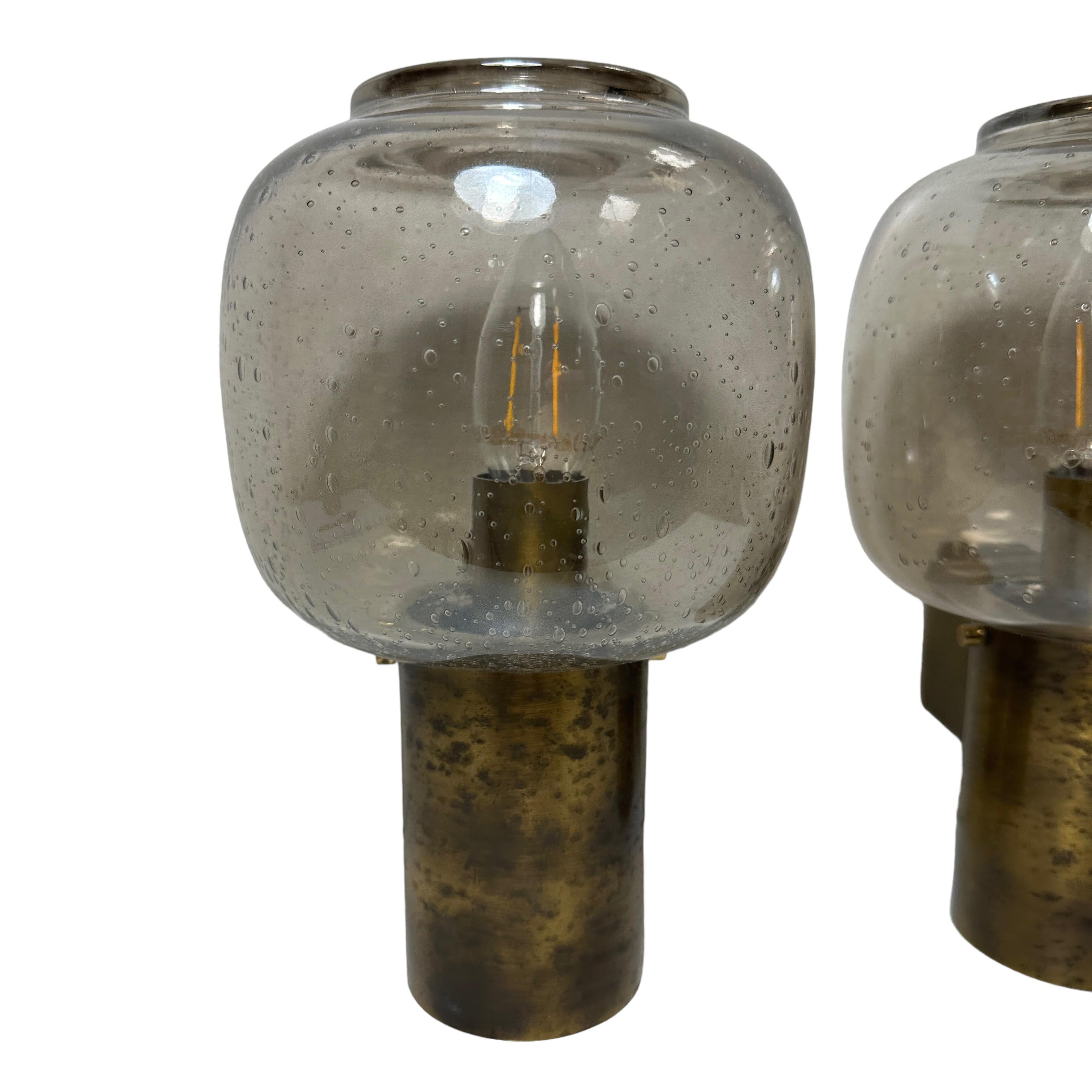 Mid-Century Modern Pair of 1960s Wall Sconces in the Style of Hans - Agne Jakobsson, Skandinavia For Sale