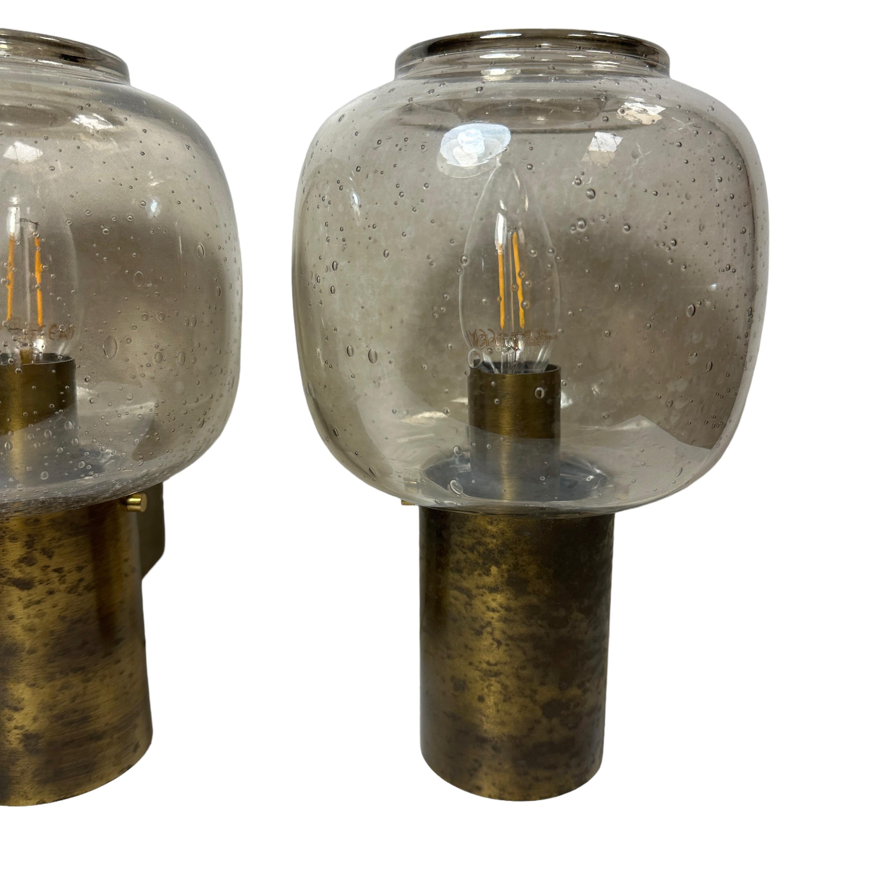 Danish Pair of 1960s Wall Sconces in the Style of Hans - Agne Jakobsson, Skandinavia For Sale