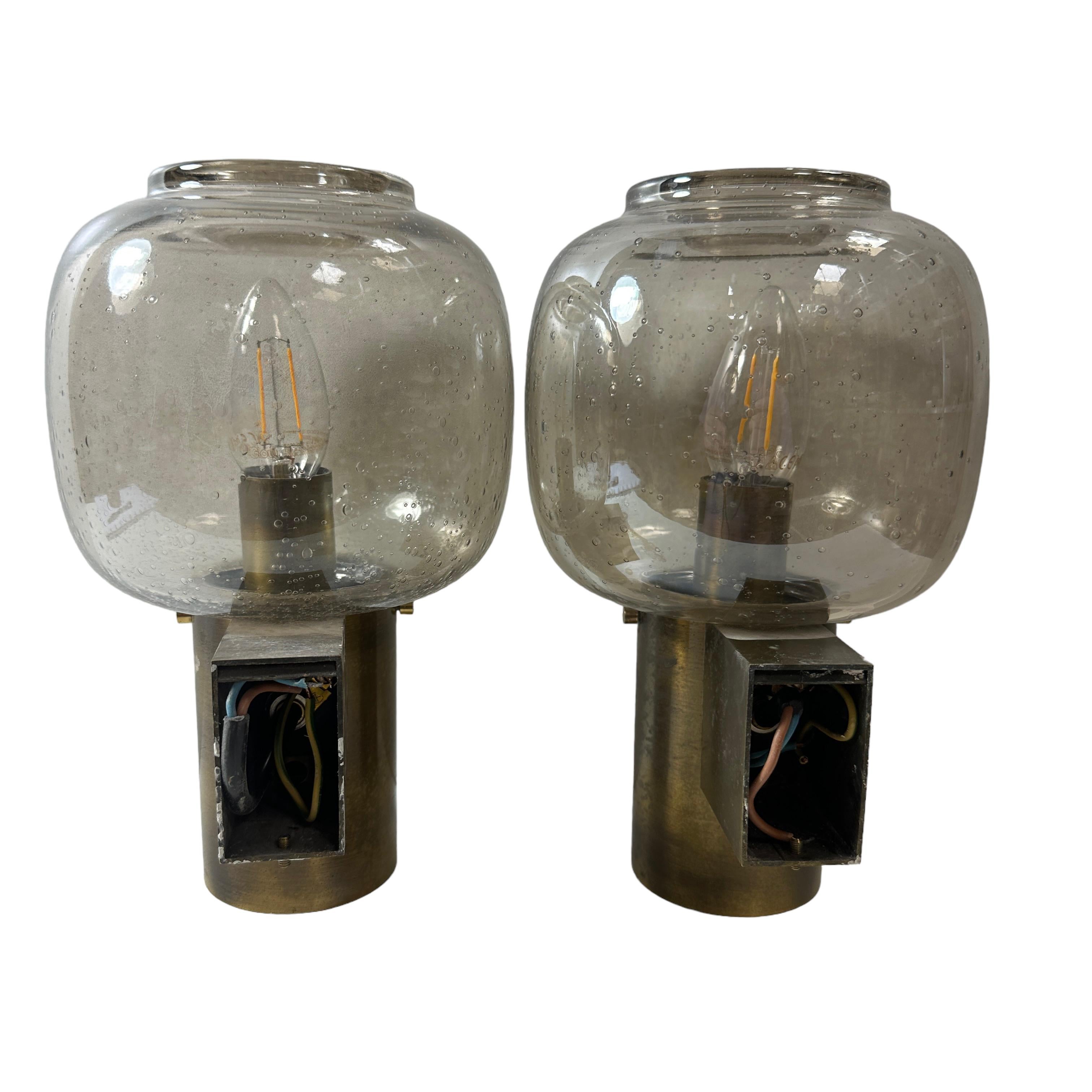 Mid-20th Century Pair of 1960s Wall Sconces in the Style of Hans - Agne Jakobsson, Skandinavia For Sale