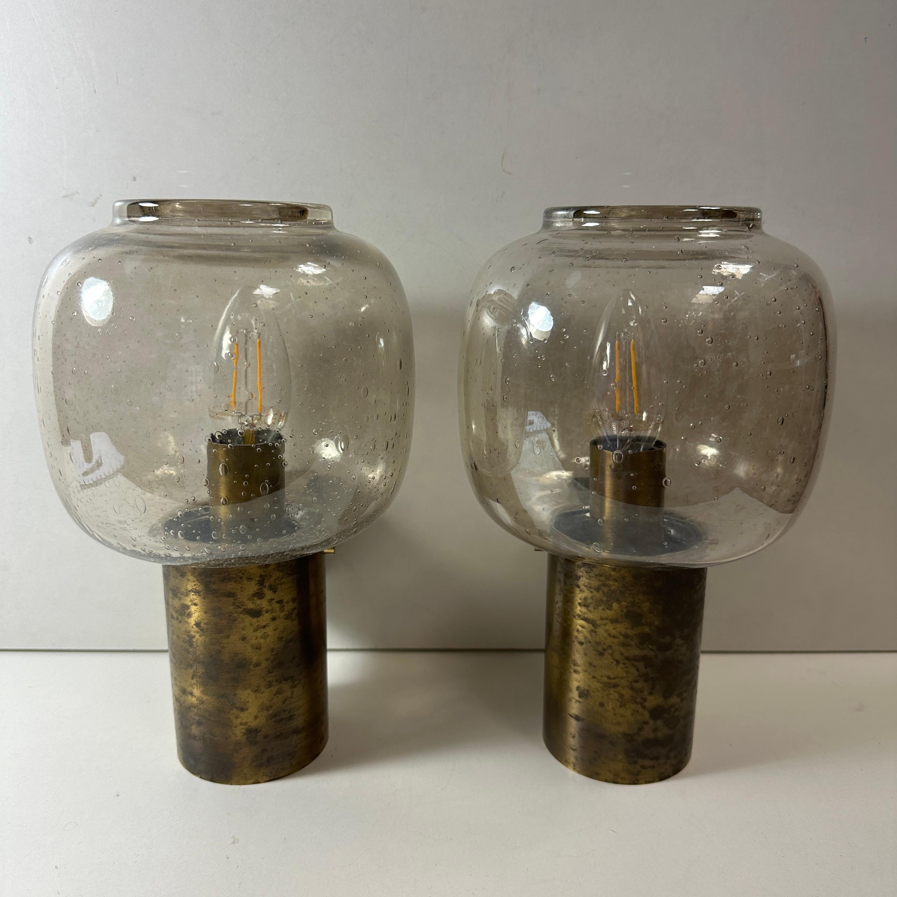 Pair of 1960s Wall Sconces in the Style of Hans - Agne Jakobsson, Skandinavia For Sale 2