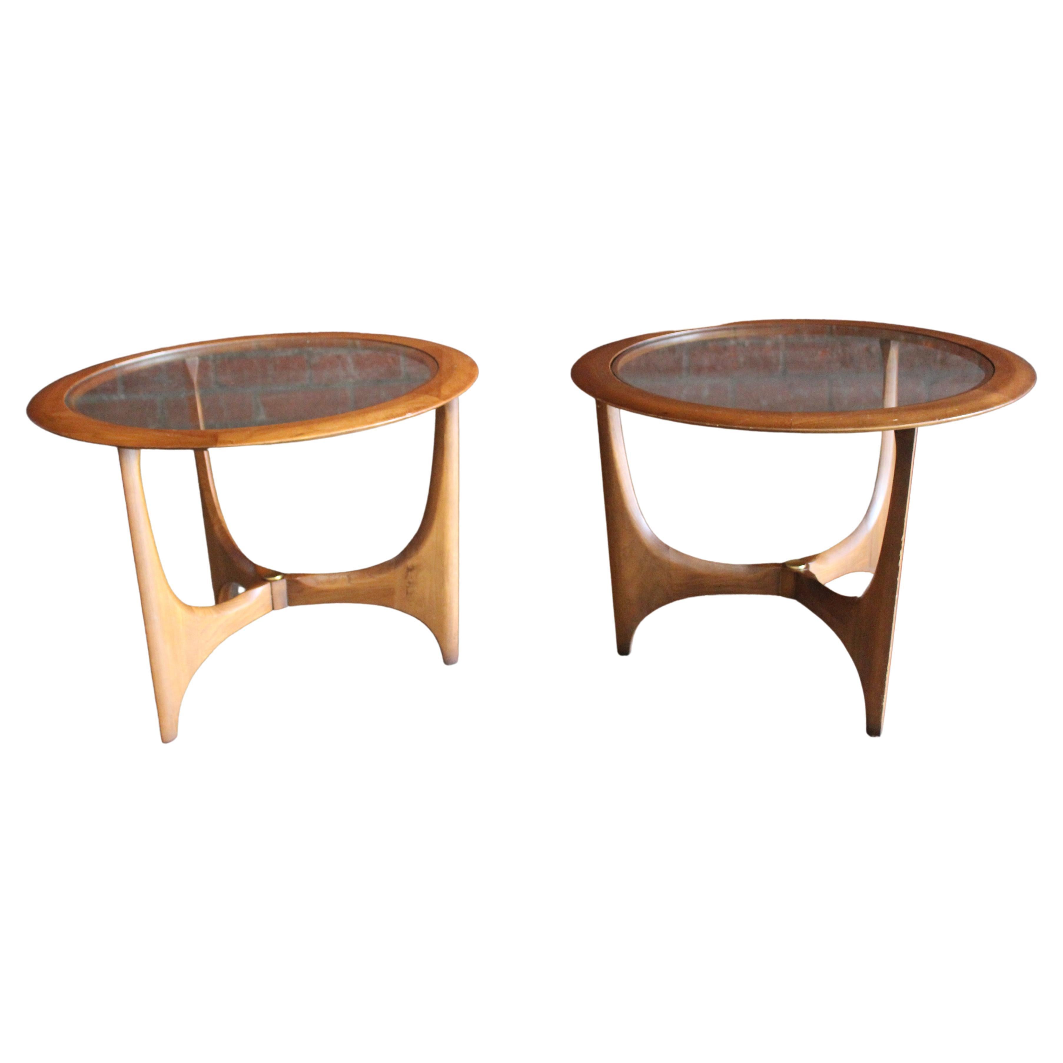 Pair of 1960s Walnut End Tables For Sale