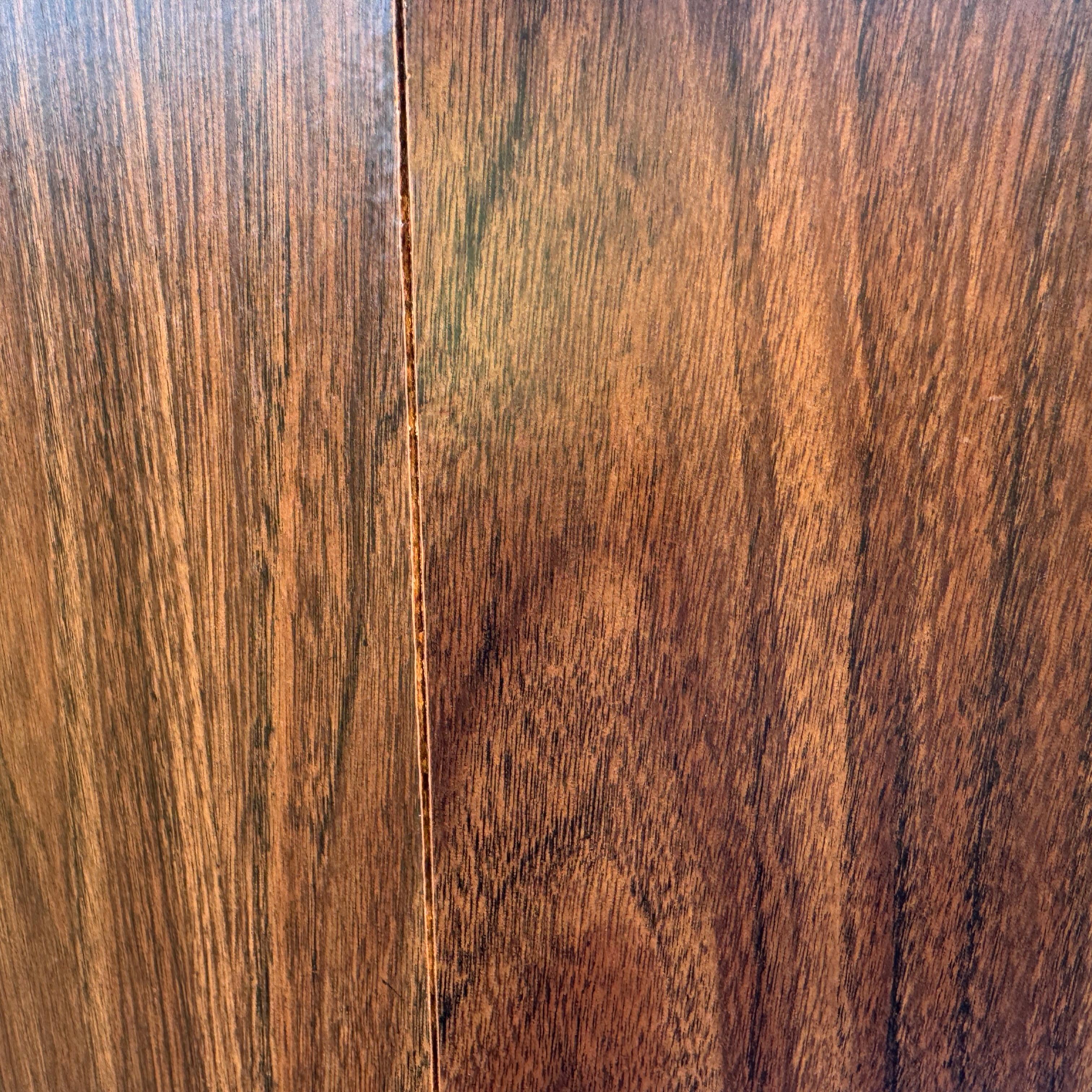 Pair of 1960s Walnut Laminate and Marble Columnar End Table Speakers For Sale 4