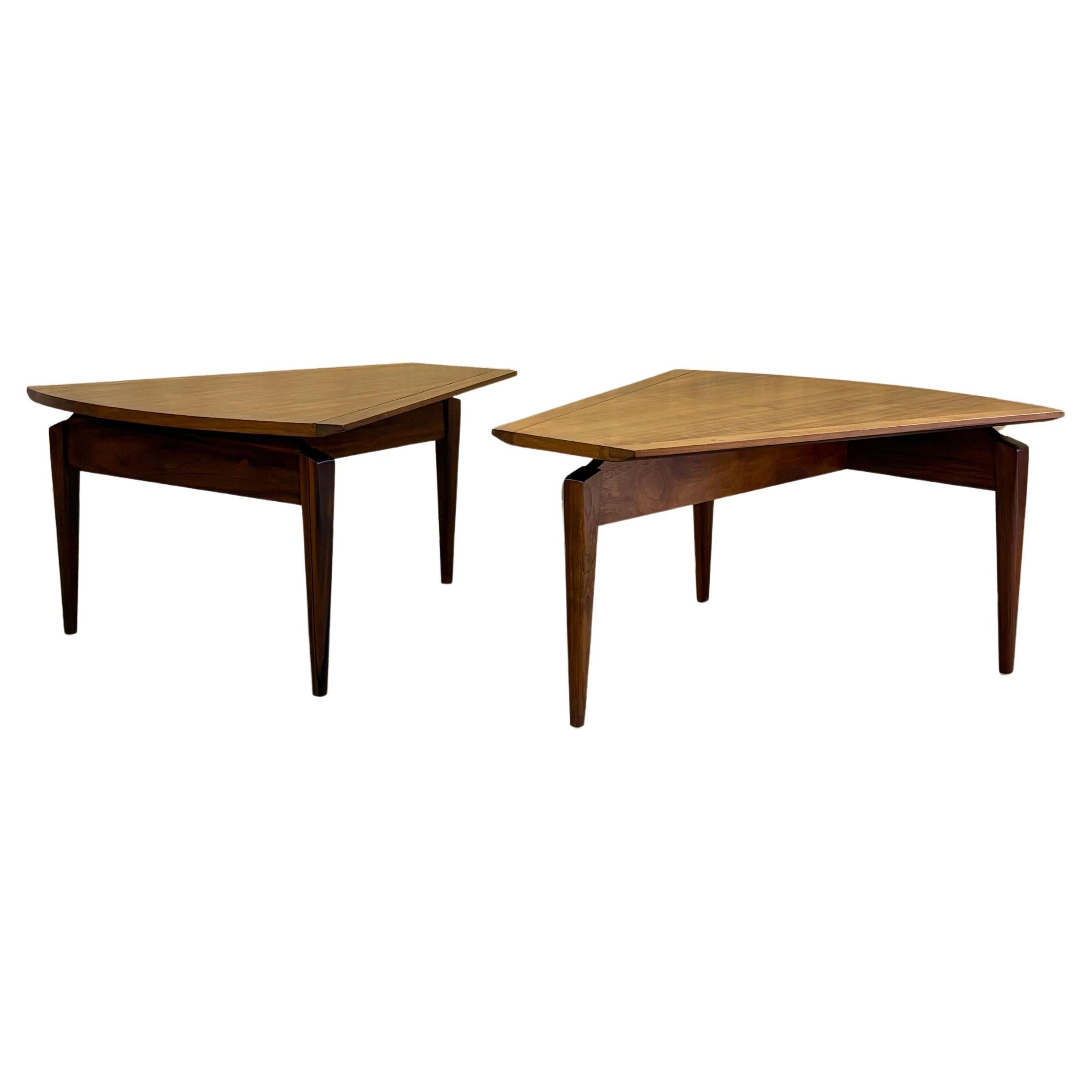 Pair of 1960s Walnut Side End Tables