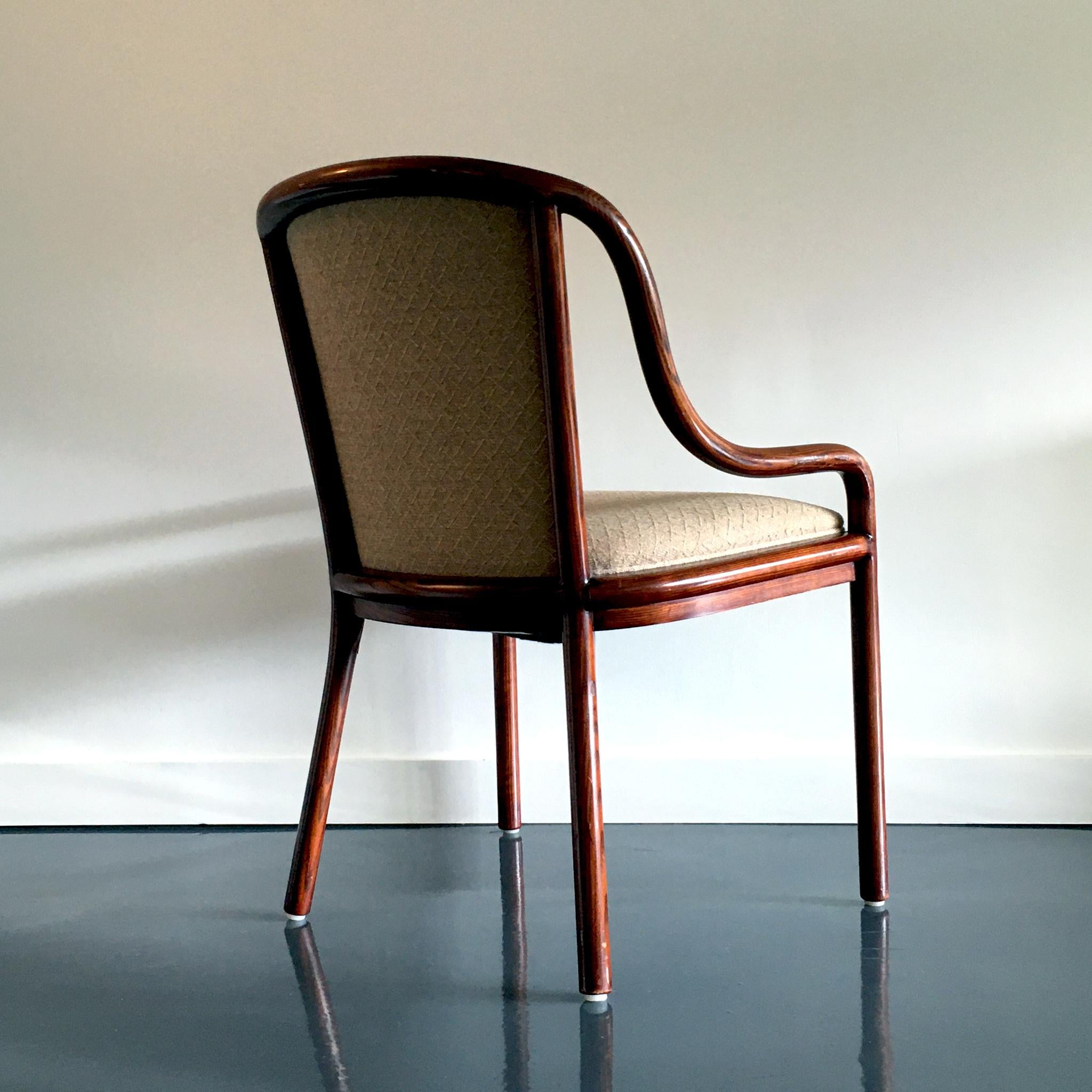 Pair of 1960's Ward Bennett for Brickel Associates Midcentury Ash & Tan Chairs 3