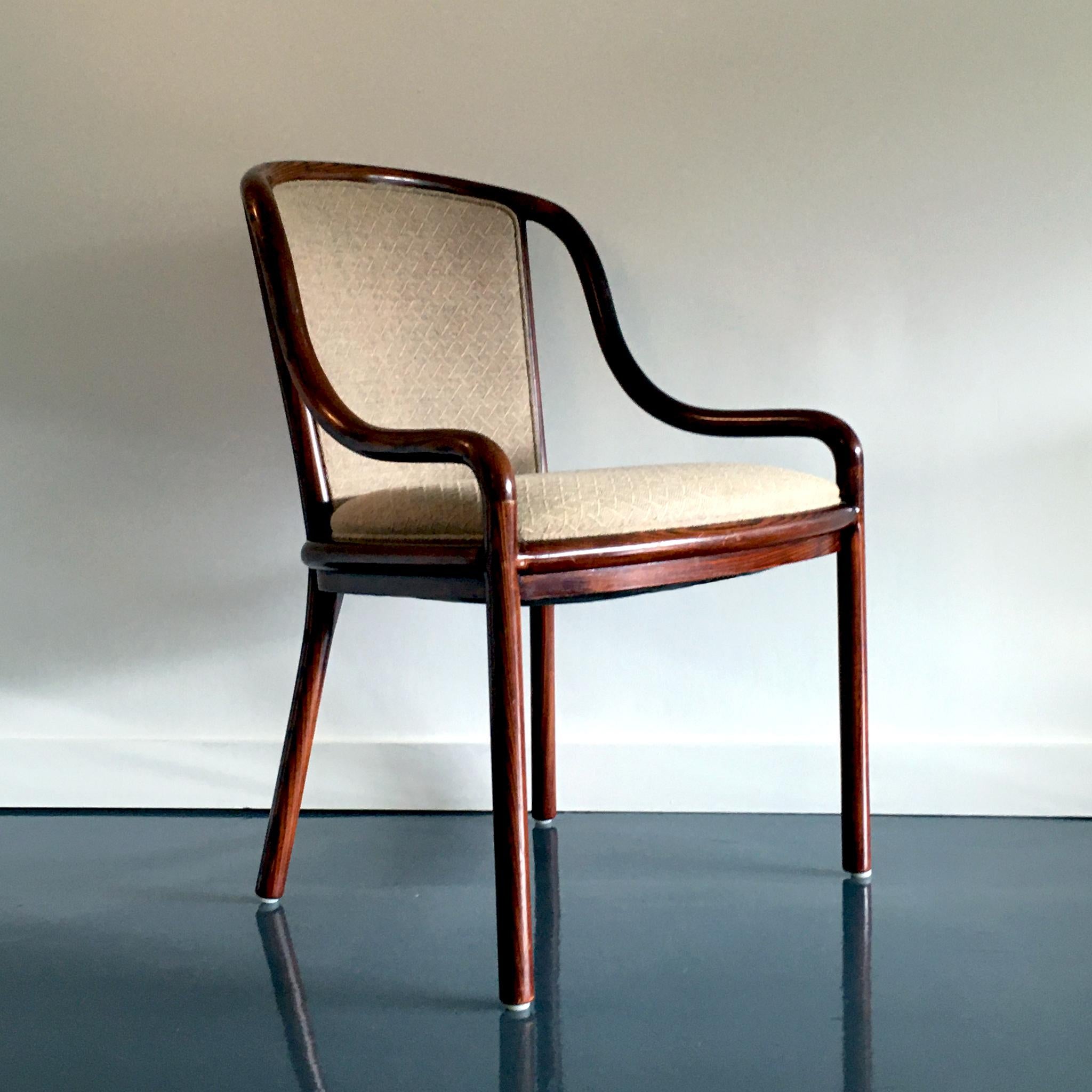 Pair of 1960's Ward Bennett for Brickel Associates Midcentury Ash & Tan Chairs 5