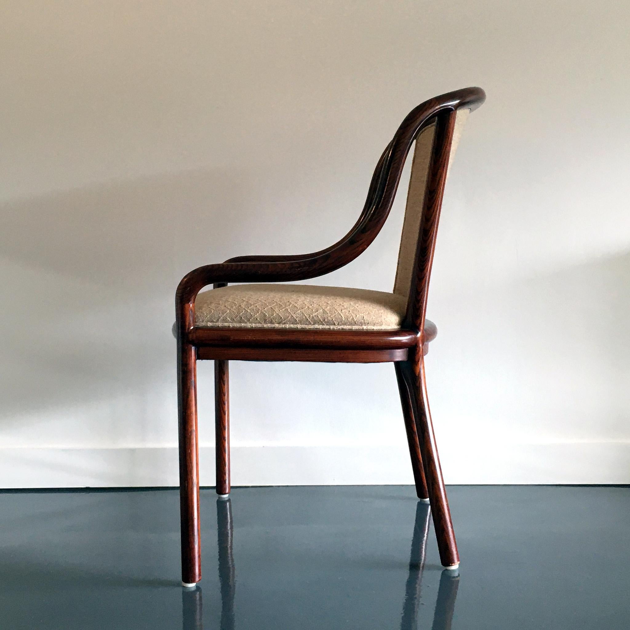 Wool Pair of 1960's Ward Bennett for Brickel Associates Midcentury Ash & Tan Chairs