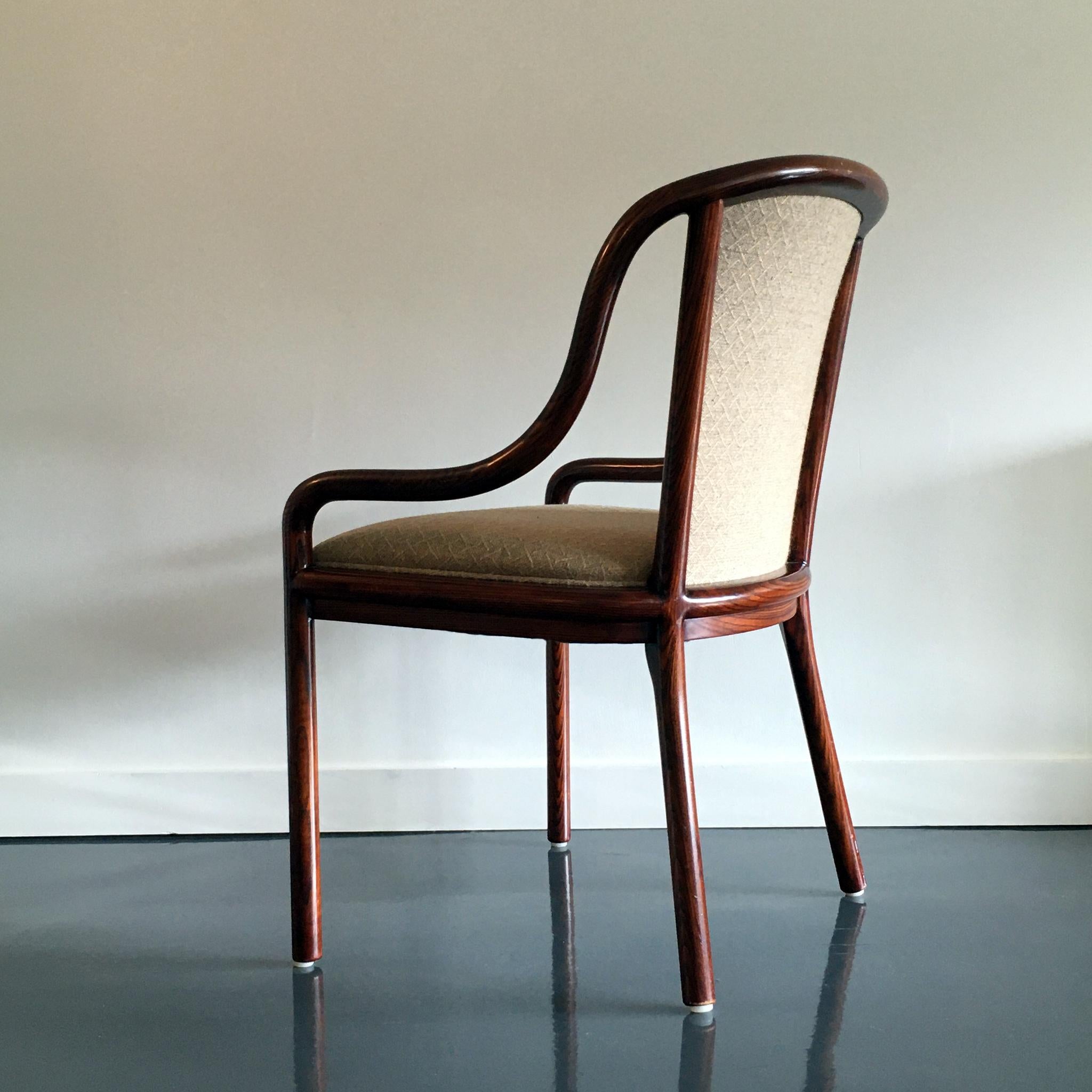 Pair of 1960's Ward Bennett for Brickel Associates Midcentury Ash & Tan Chairs 1