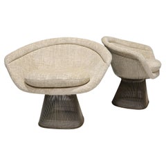 Pair of 1960s Warren Platner Lounge Chairs in French Boucle'