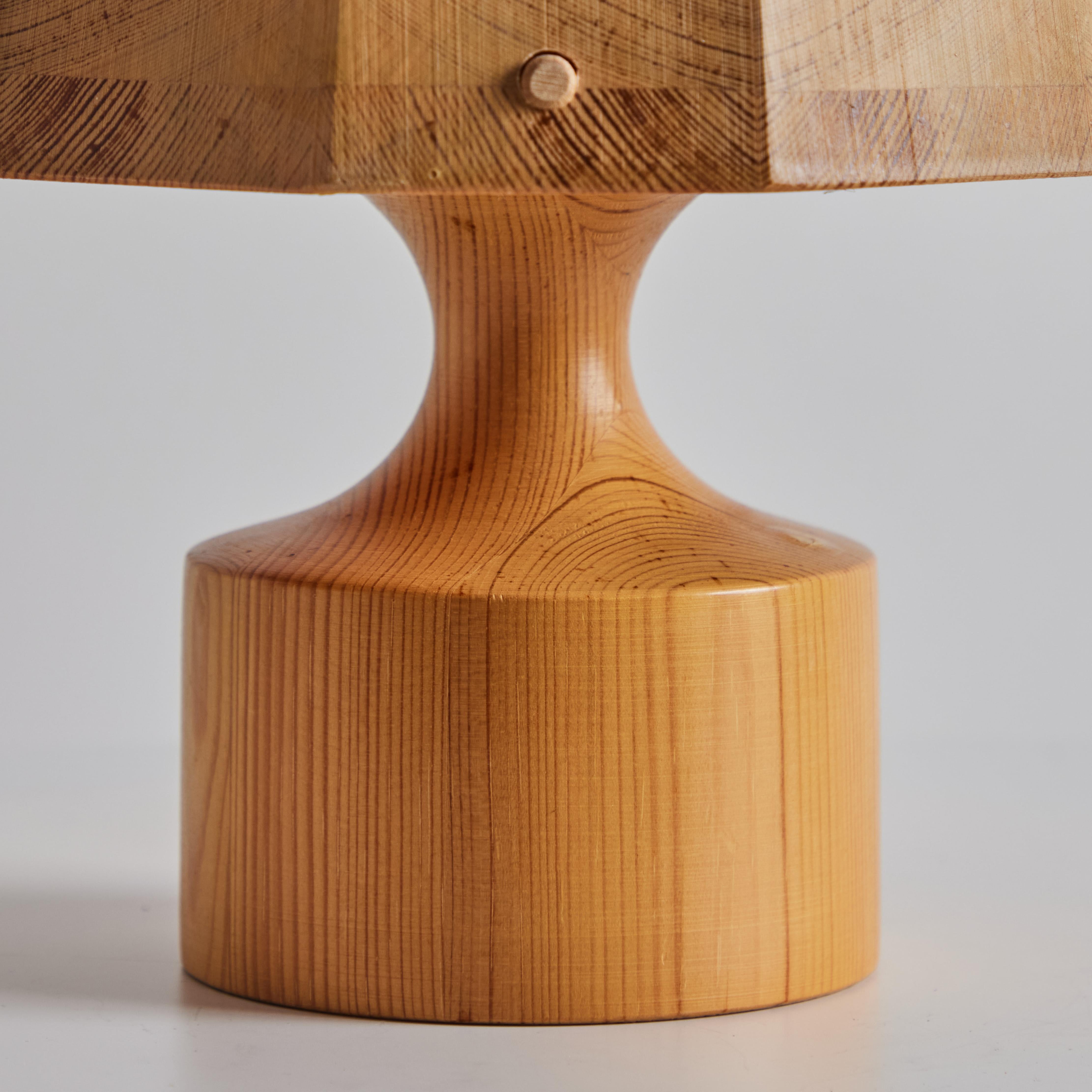 Pair of 1960s Wood Table Lamps Attributed to Hans-Agne Jakobsson for AB Ellysett For Sale 11