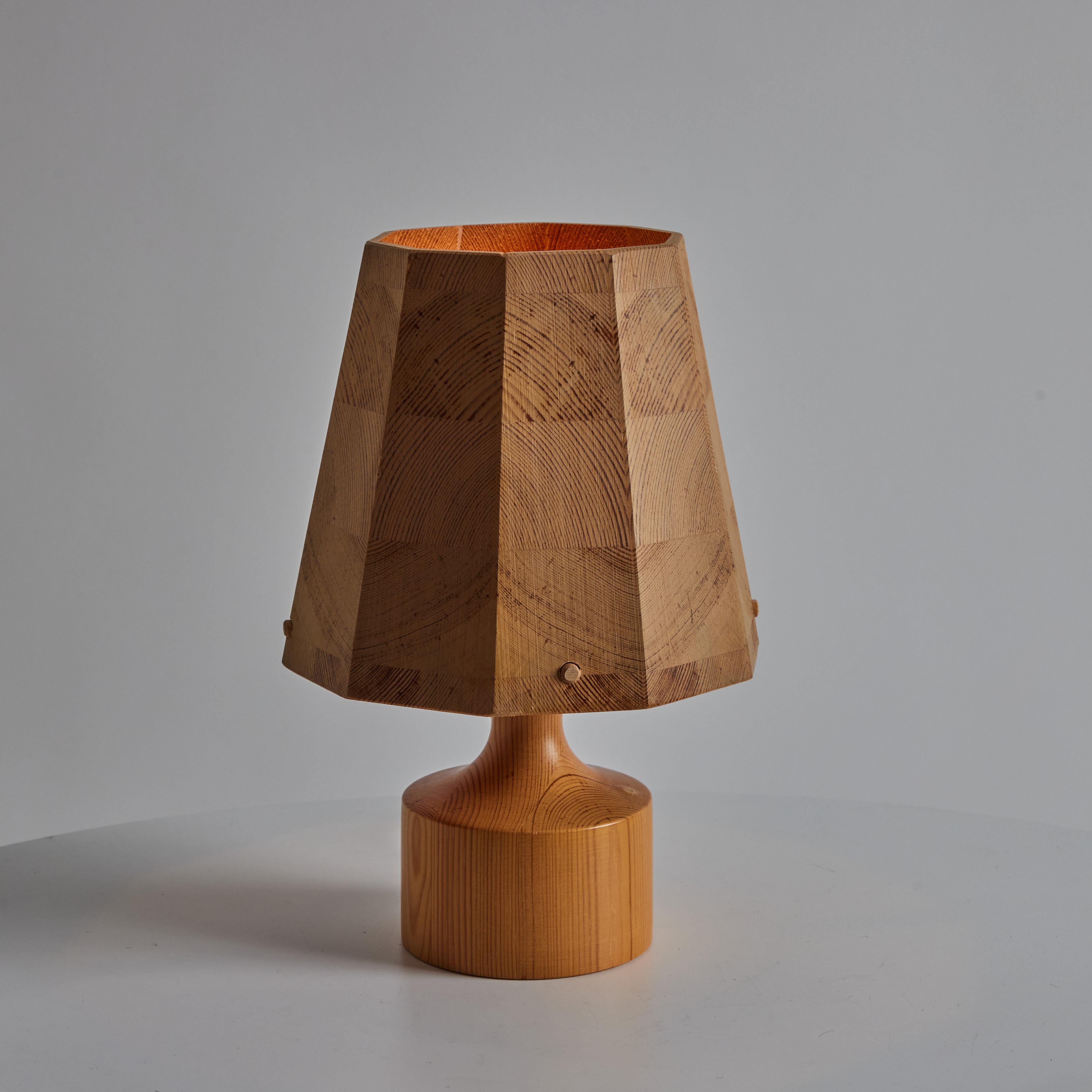 Pair of 1960s Wood Table Lamps Attributed to Hans-Agne Jakobsson for AB Ellysett For Sale 1