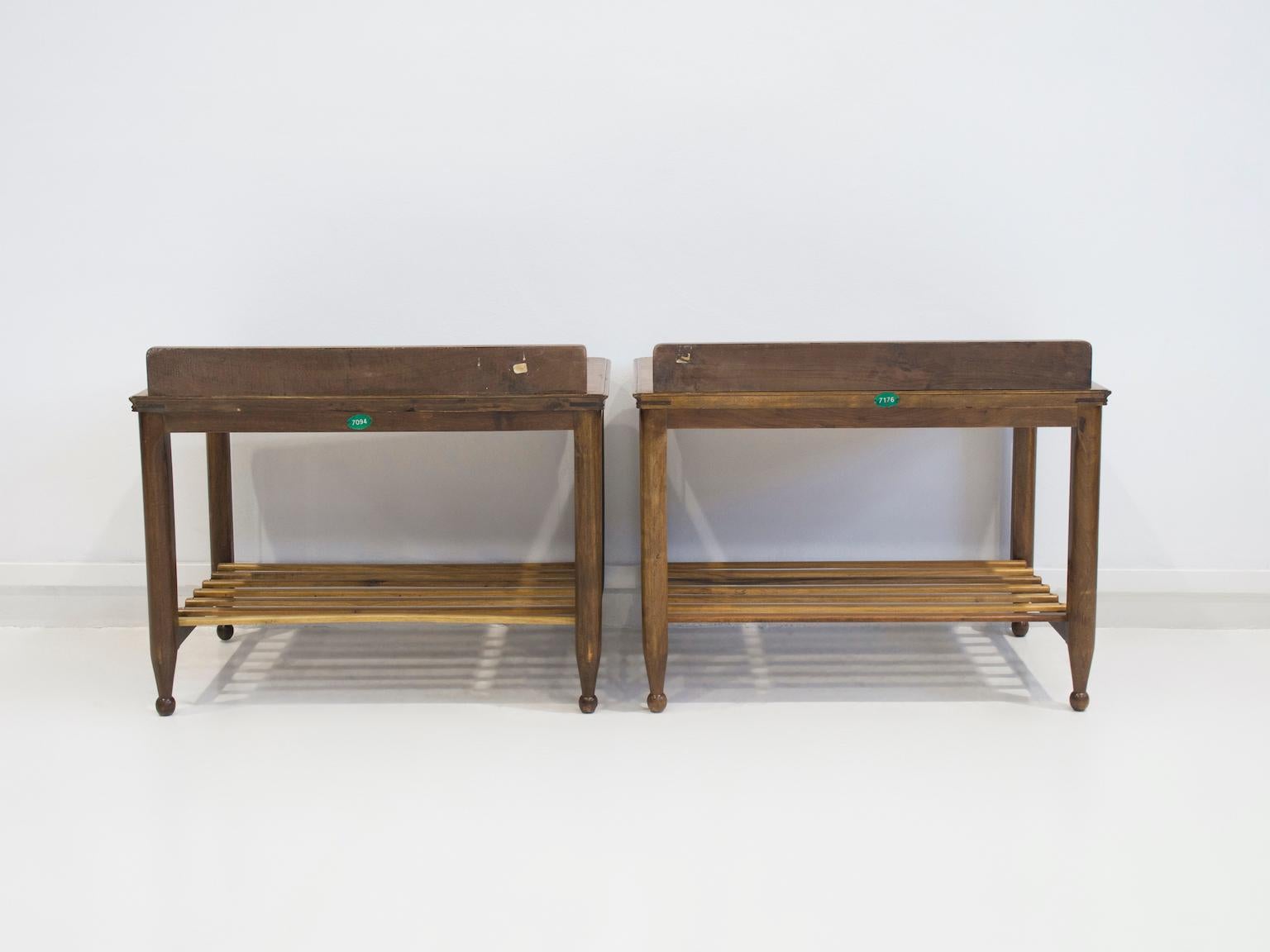 Pair of 1960s Wooden Luggage Racks by Fratelli Strada 3