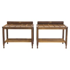 Pair of 1960s Wooden Luggage Racks by Fratelli Strada