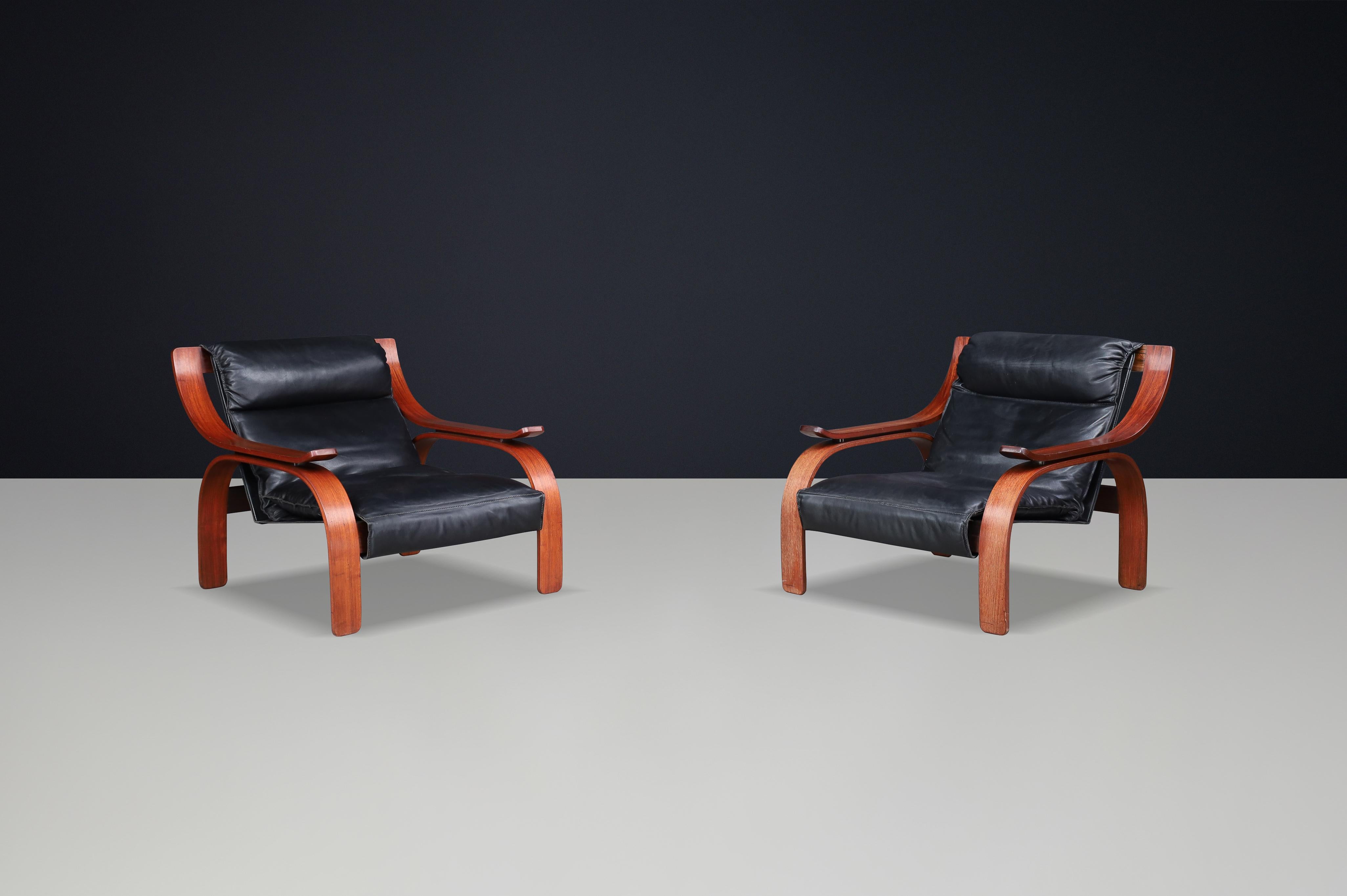 Paire de chaises longues italiennes mi-siècle moderne de Marco Zanuso pour Arflex, 1962 en vente 4
