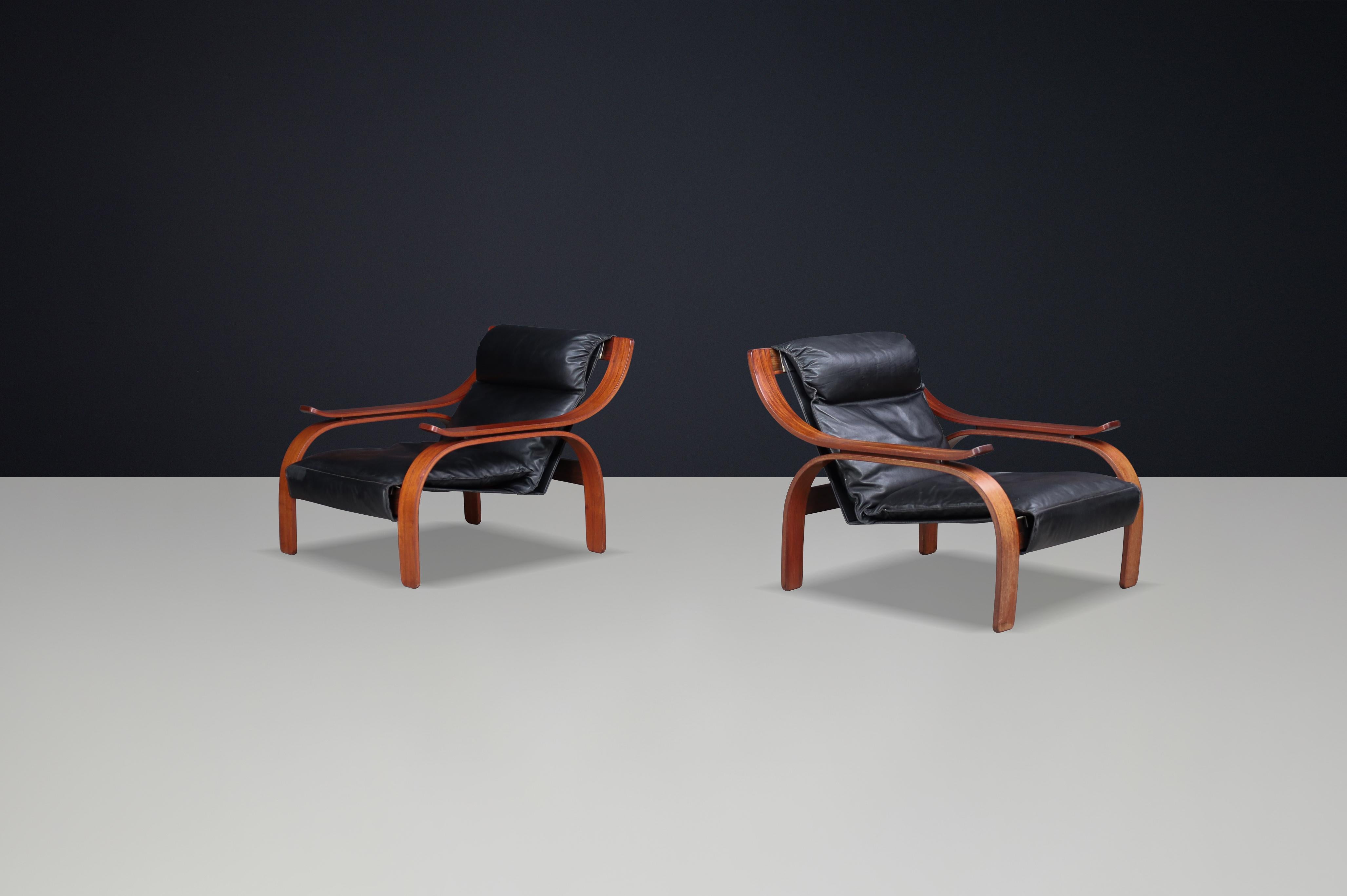 Paire de chaises longues italiennes mi-siècle moderne de Marco Zanuso pour Arflex, 1962 en vente 5