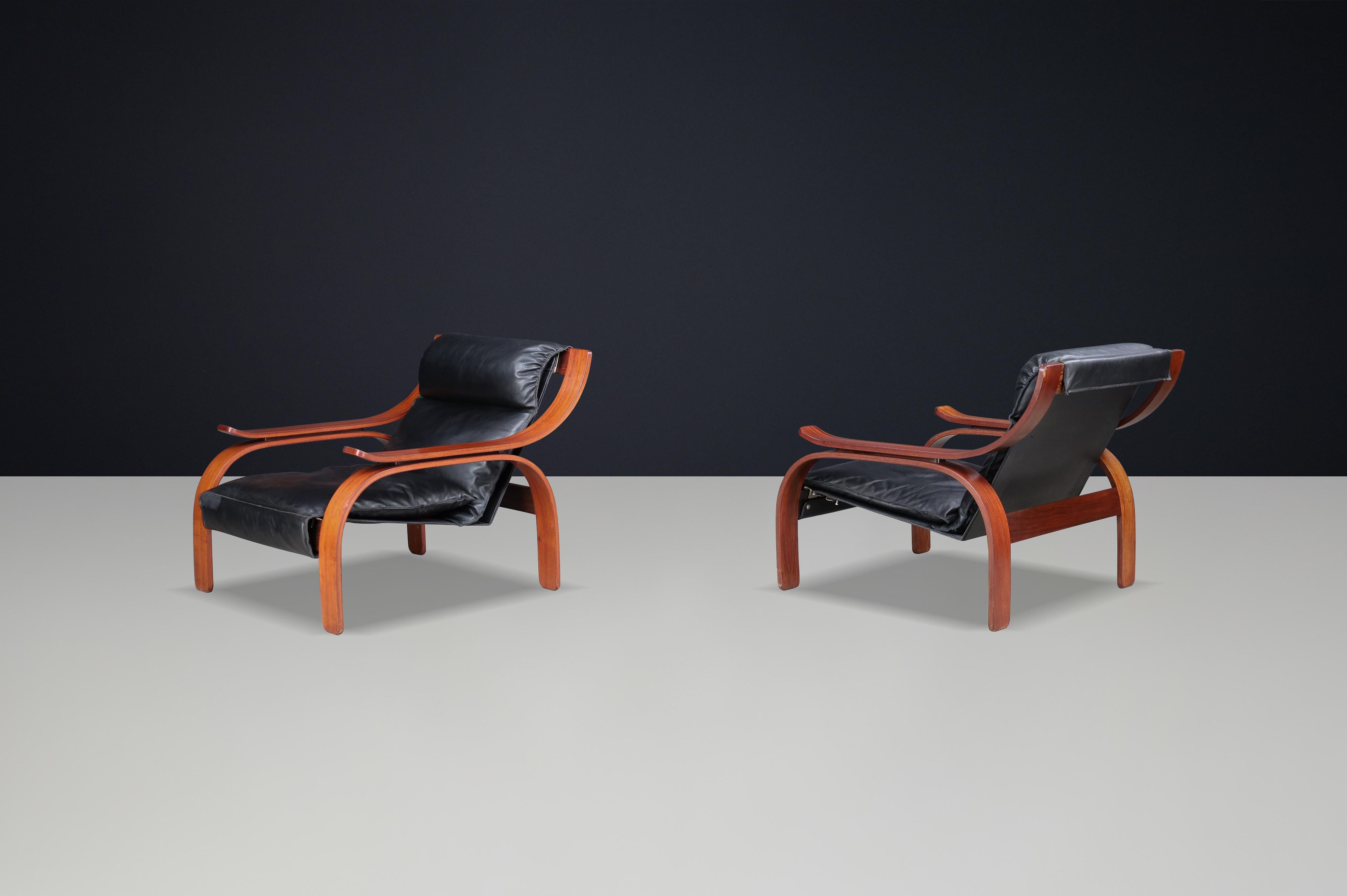 Mid-Century Modern Paire de chaises longues italiennes mi-siècle moderne de Marco Zanuso pour Arflex, 1962 en vente