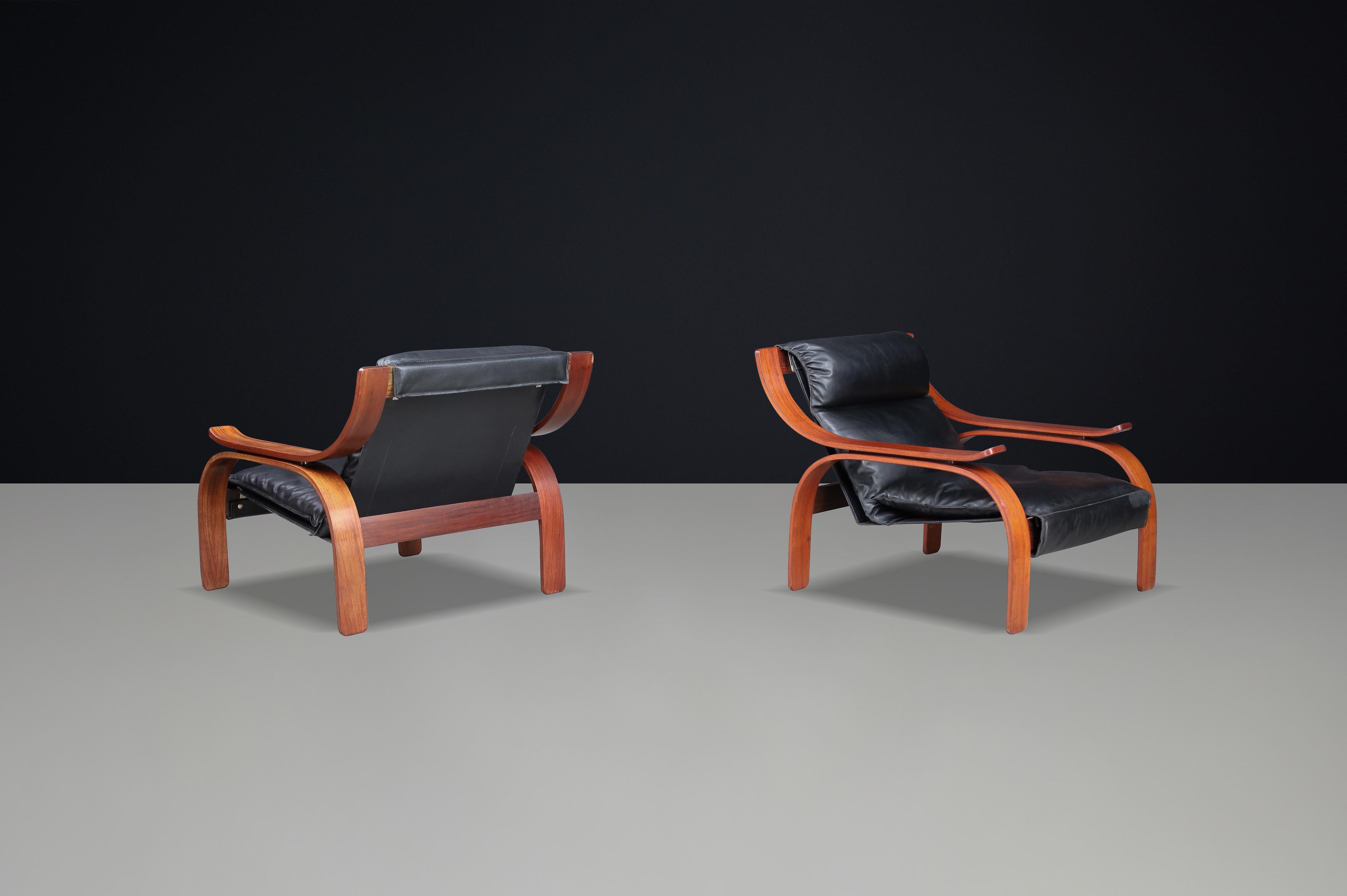 Paire de chaises longues italiennes mi-siècle moderne de Marco Zanuso pour Arflex, 1962 Bon état - En vente à Almelo, NL