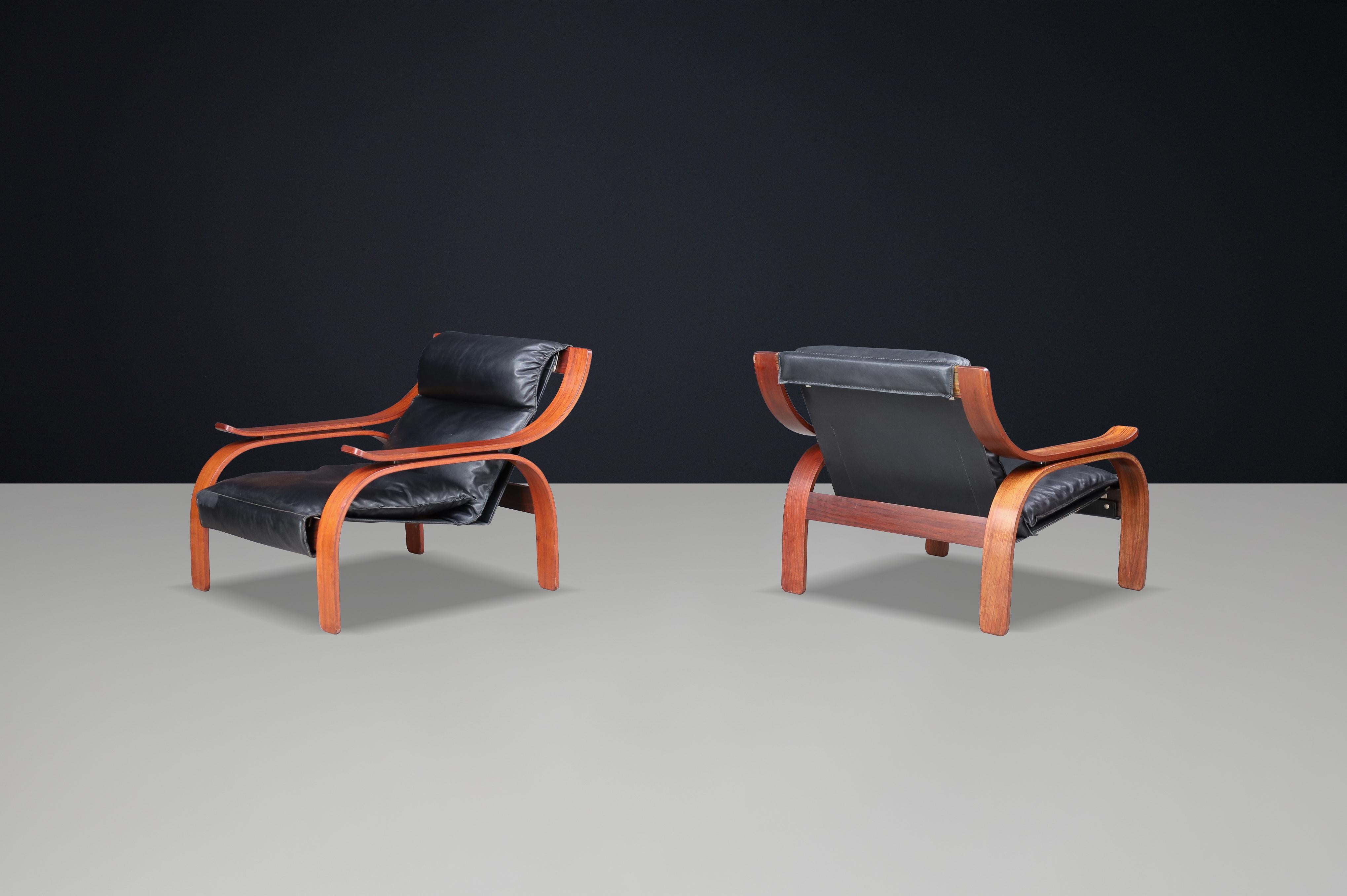 20ième siècle Paire de chaises longues italiennes mi-siècle moderne de Marco Zanuso pour Arflex, 1962 en vente