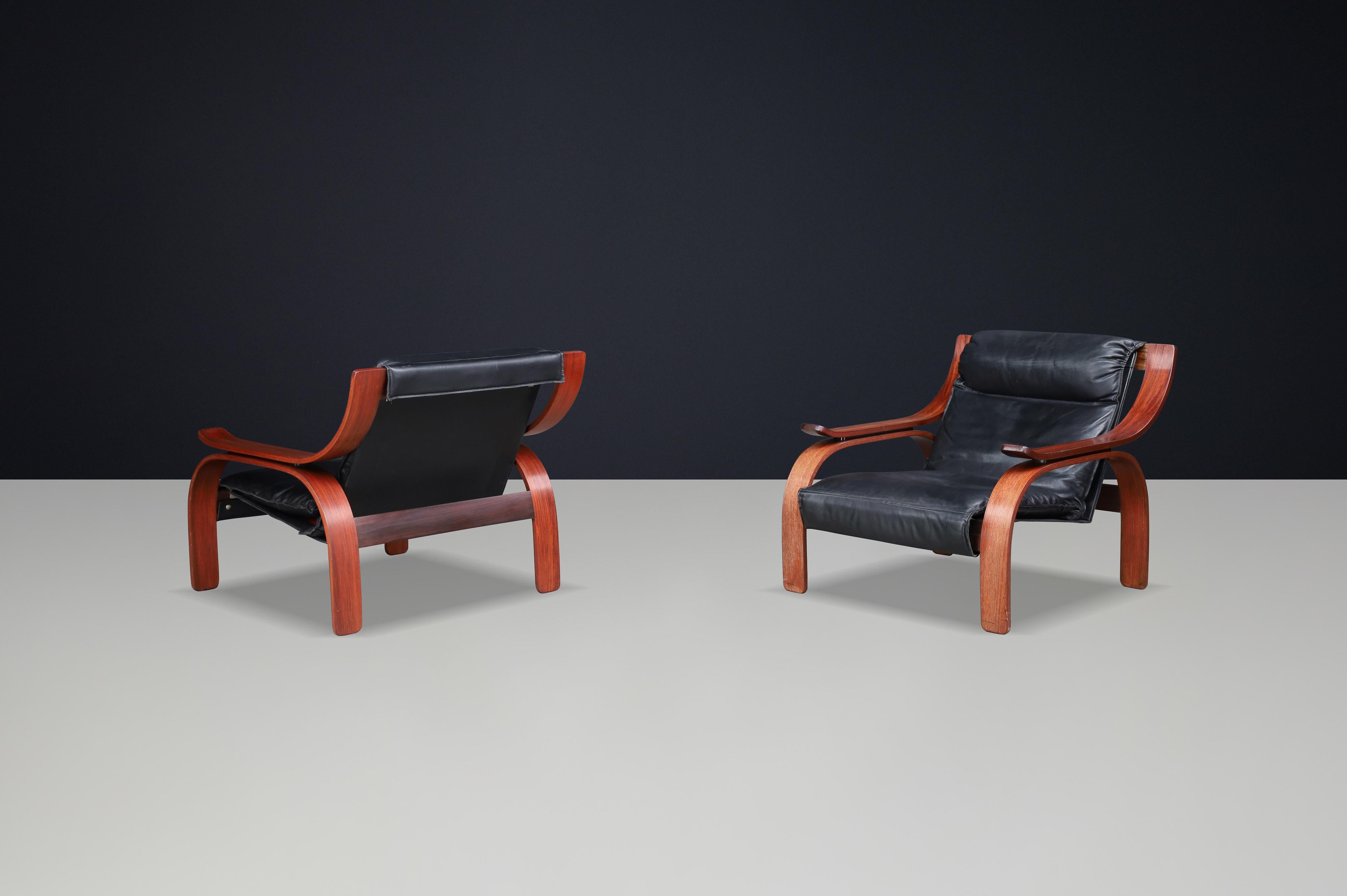 Paire de chaises longues italiennes mi-siècle moderne de Marco Zanuso pour Arflex, 1962 en vente 1