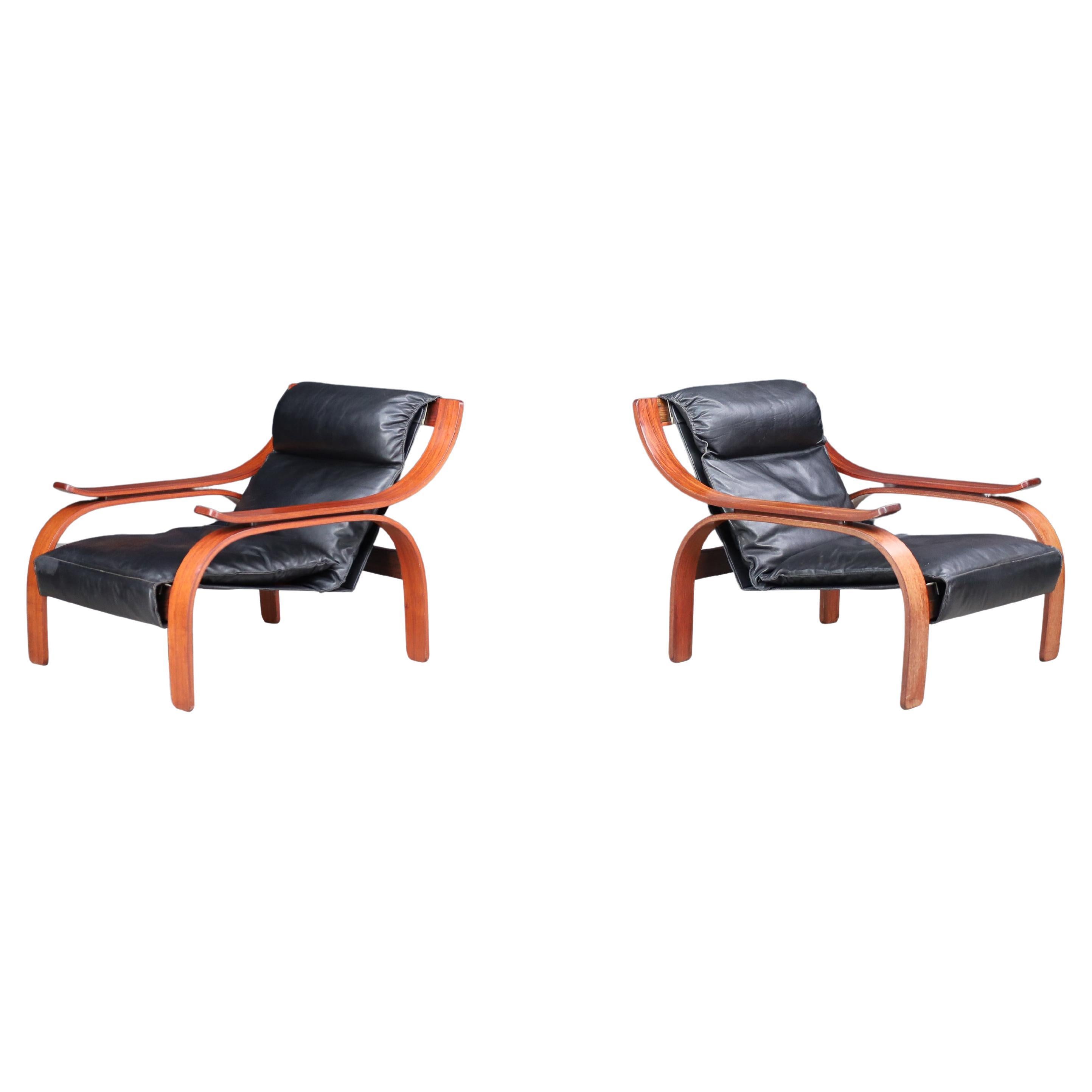 Coppia di sedie da salotto italiane del 1962 in stile Mid-Century Modern di Marco Zanuso per Arflex