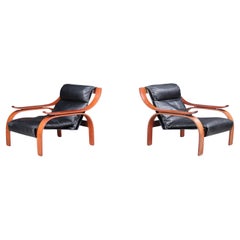 Pair of 1962 Italian Mid-Century Modern Lounge Chairs by Marco Zanuso for Arflex