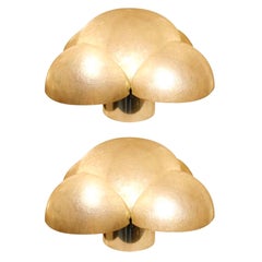 Paire de lampes de table Luna de conception italienne de Gianemilio Piero et Anna Monti, 1968