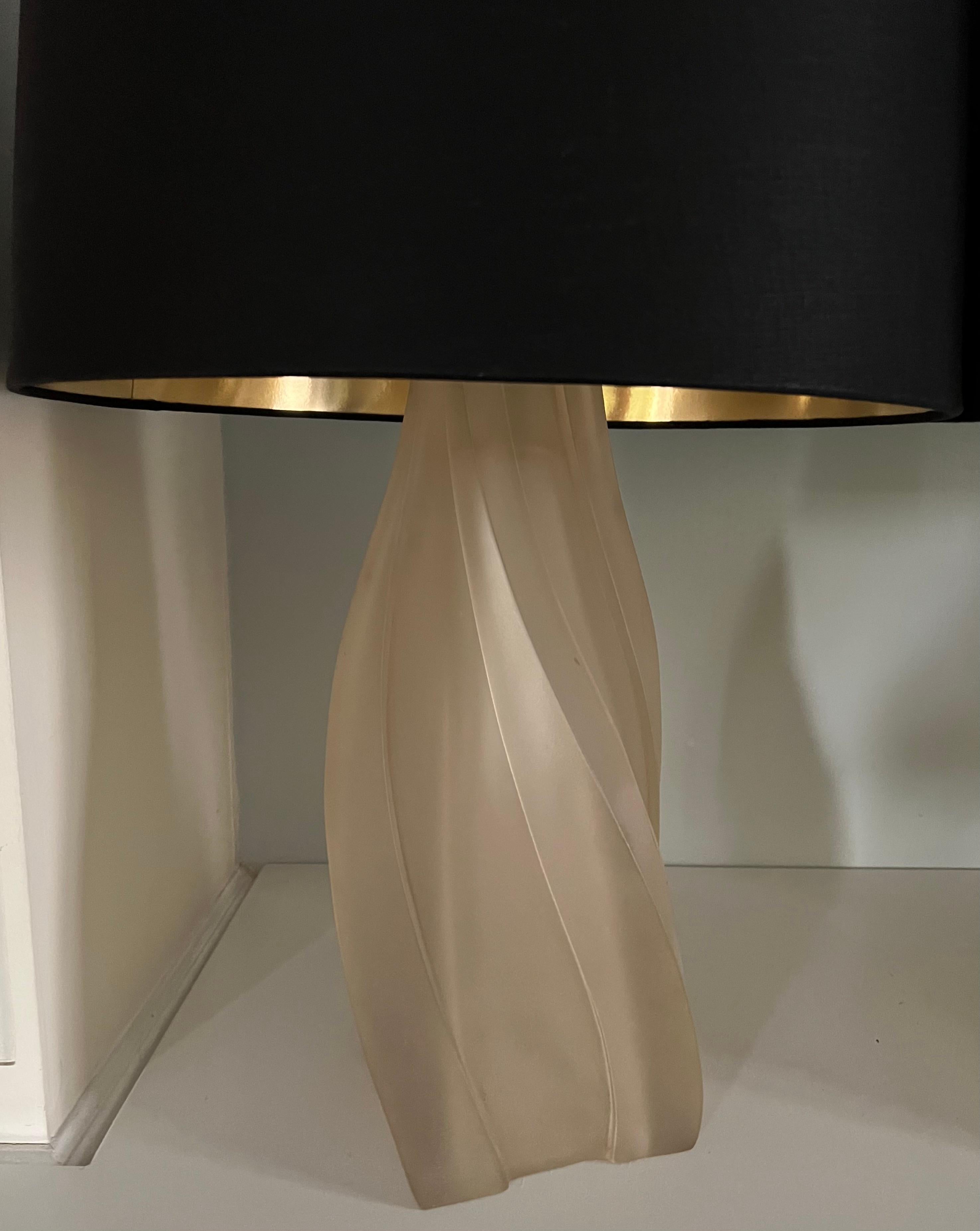Pair of 1970 Gucci Lamps with Silk Shades Signed by Paolo Gucci 1