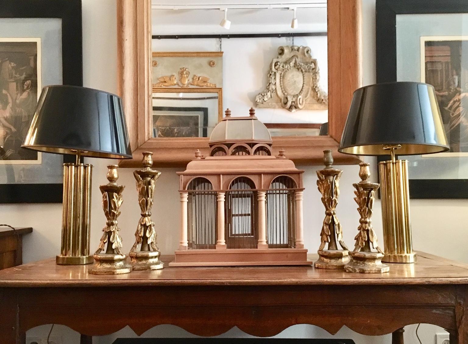 Pair of 1970 Italian Brass Table Lamps Gaetano Sciolari Style 6