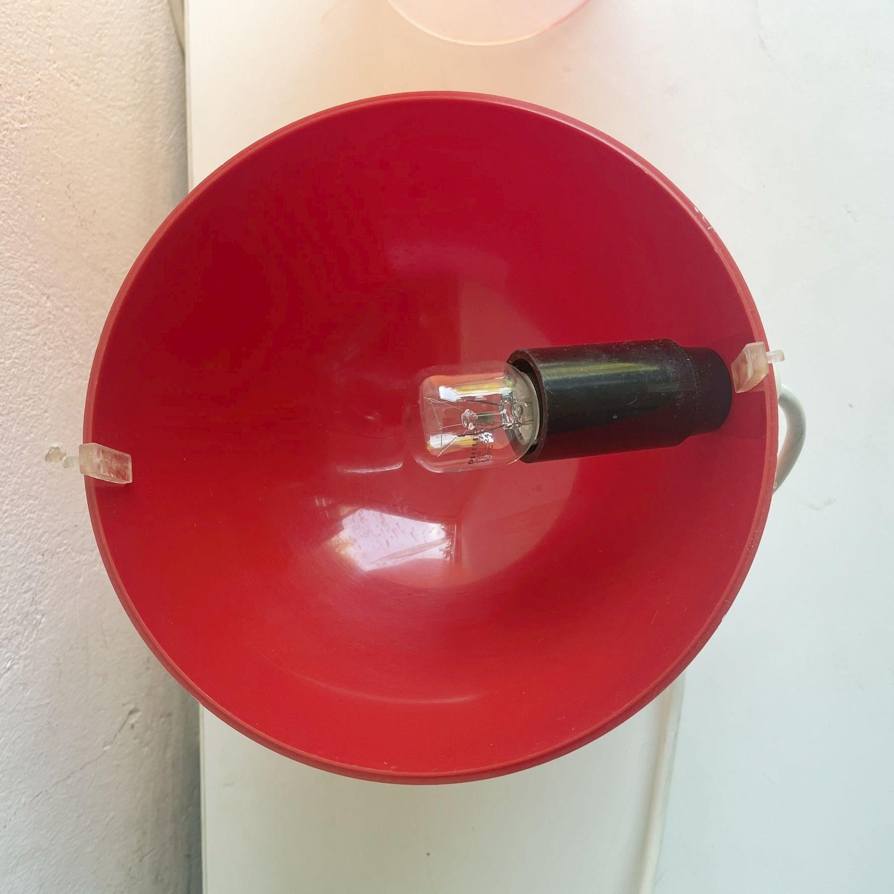 Pair of 1970ies plastic table lamps Guzzini style For Sale 4