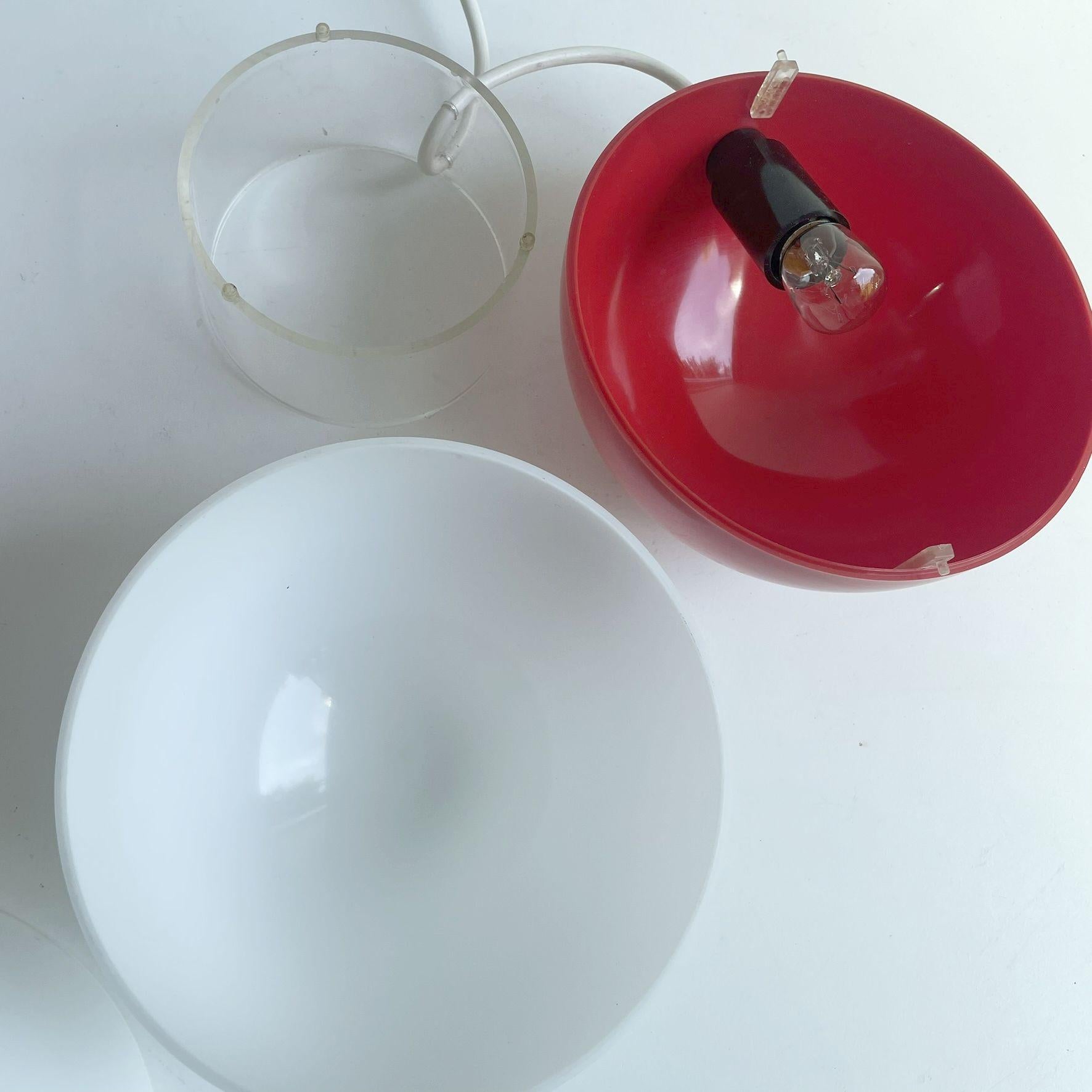 Pair of 1970ies plastic table lamps Guzzini style For Sale 5