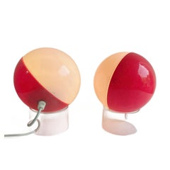 Pair of 1970ies plastic table lamps Guzzini style