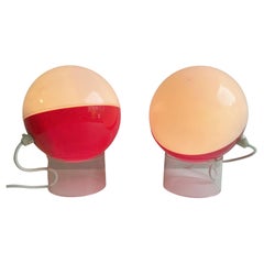 Pair of 1970ies plastic table lamps Guzzini style