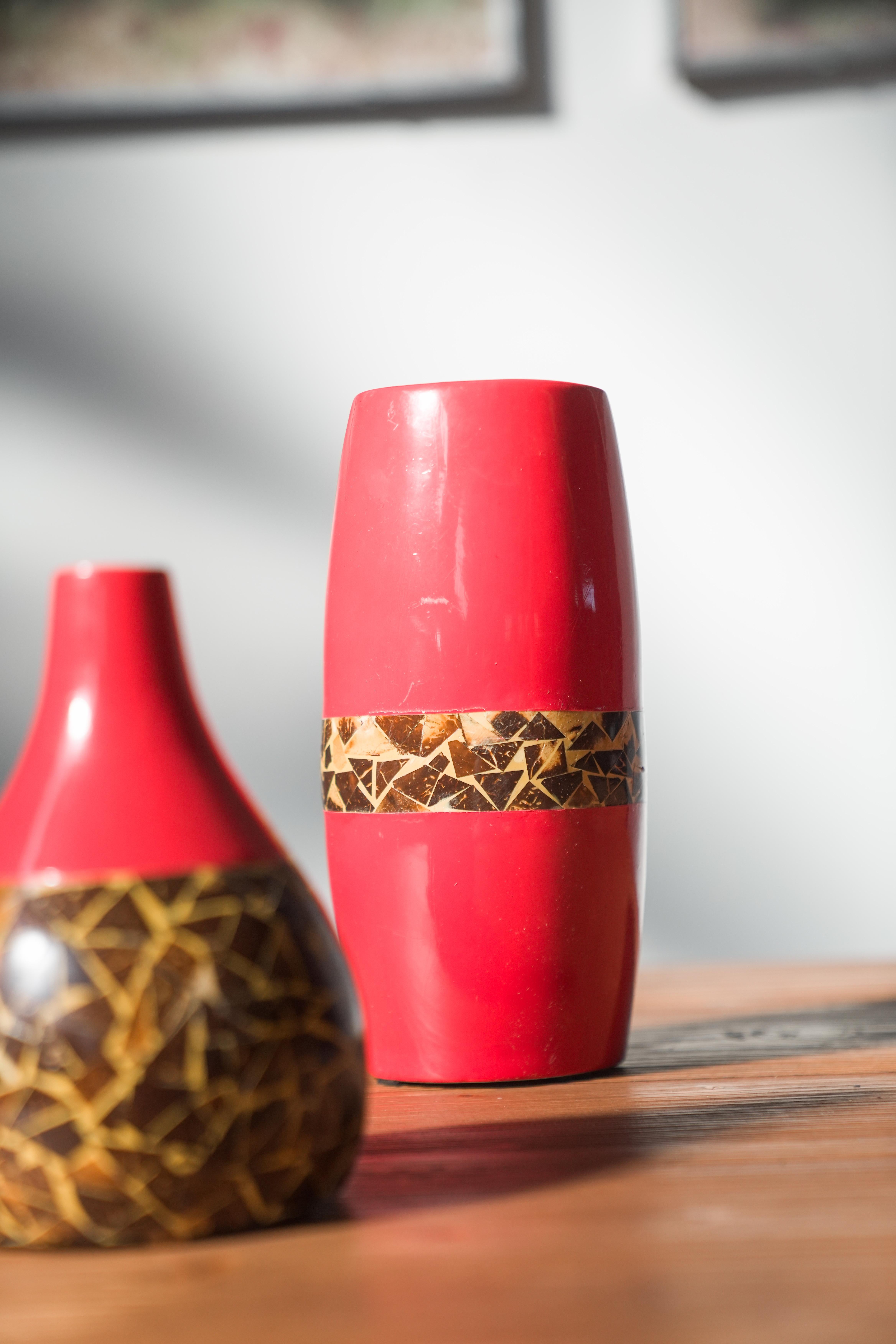 Paar Terrakotta-Vasen aus den 1970er/80er Jahren mit eingelegtem Mosaik im Angebot 6