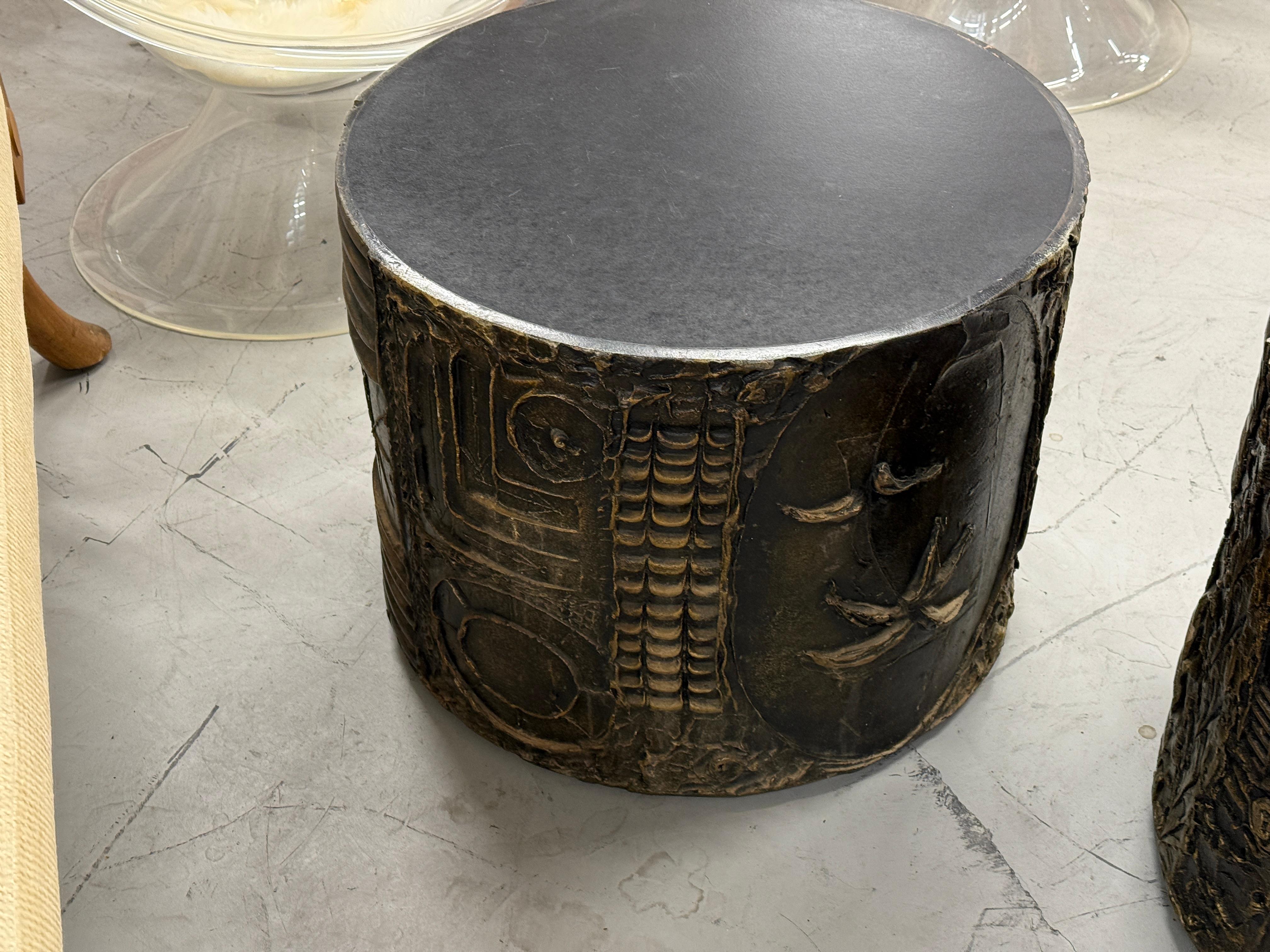 Coppia di tavoli da batteria brutalisti di Adrian Pearsall degli anni '70 in vendita 3