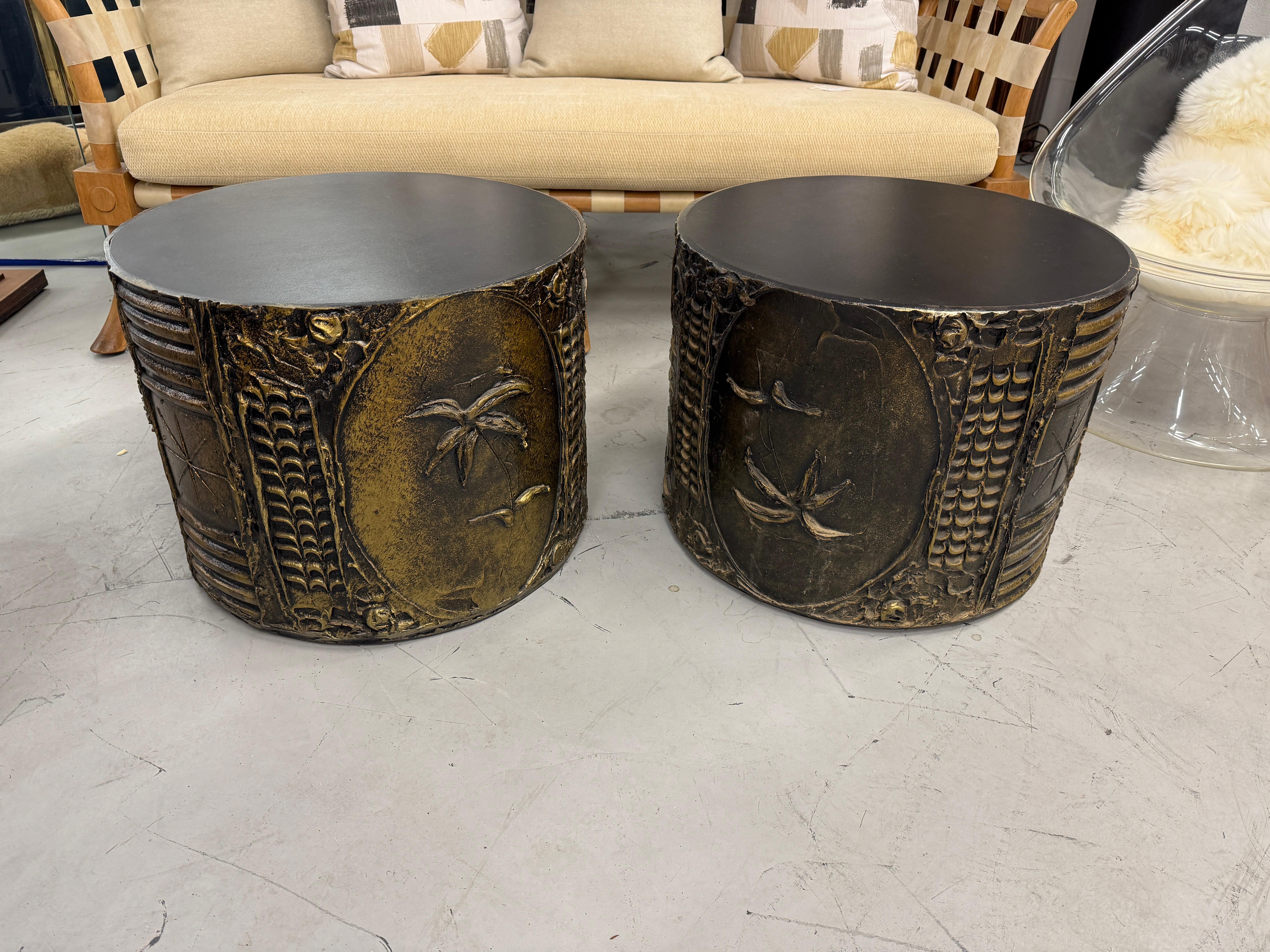 Coppia di tavoli da batteria brutalisti di Adrian Pearsall degli anni '70 in vendita 10