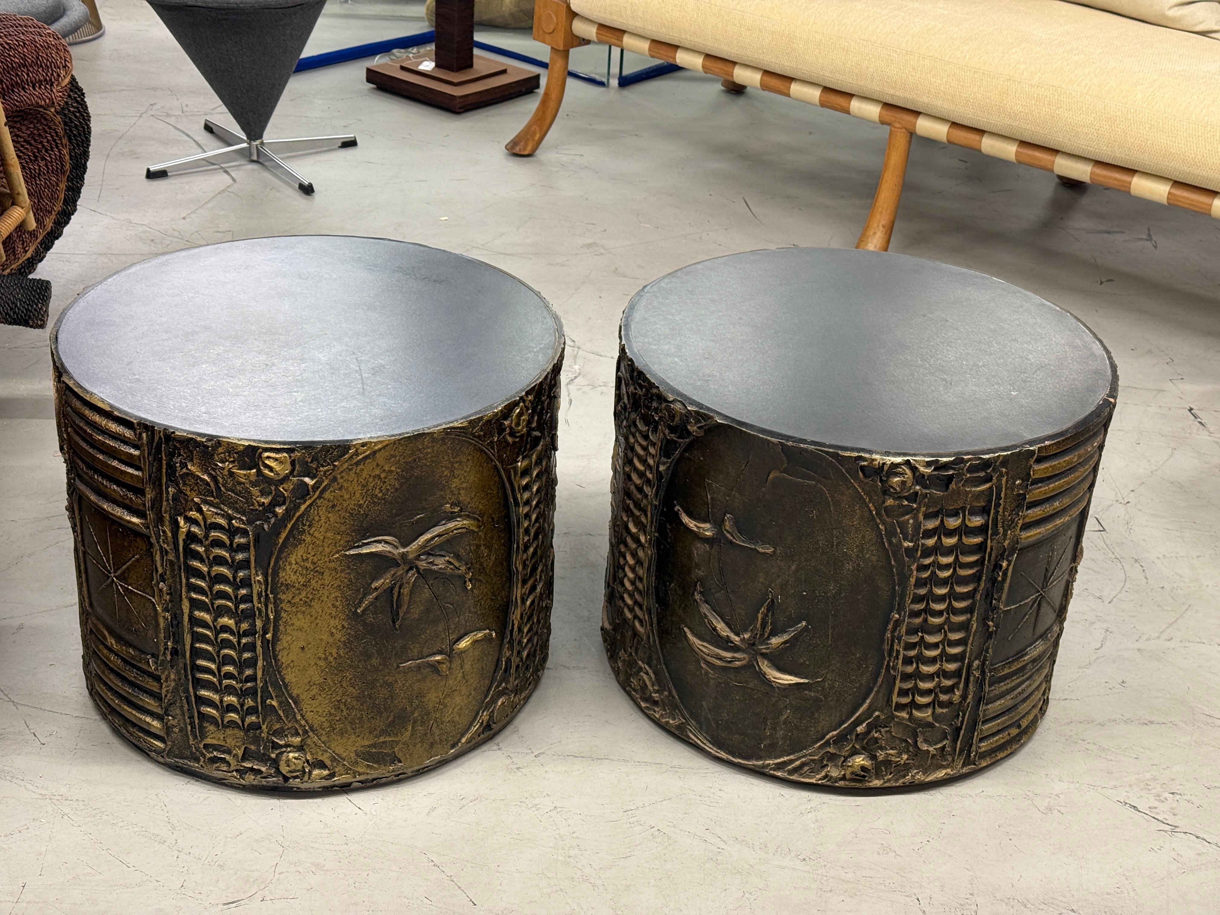 Coppia di tavoli da batteria brutalisti di Adrian Pearsall degli anni '70 in vendita 11