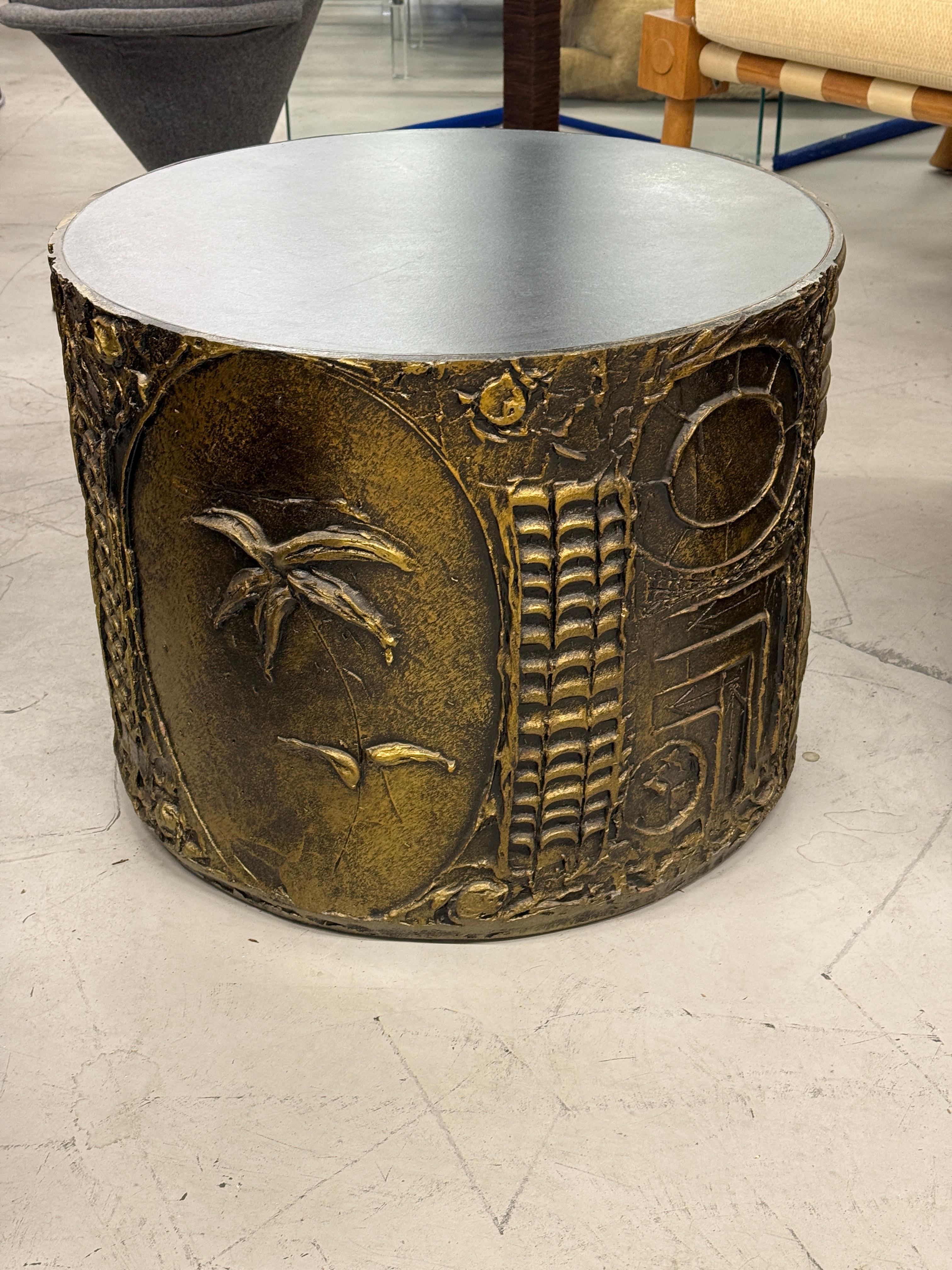 Americano Coppia di tavoli da batteria brutalisti di Adrian Pearsall degli anni '70 in vendita