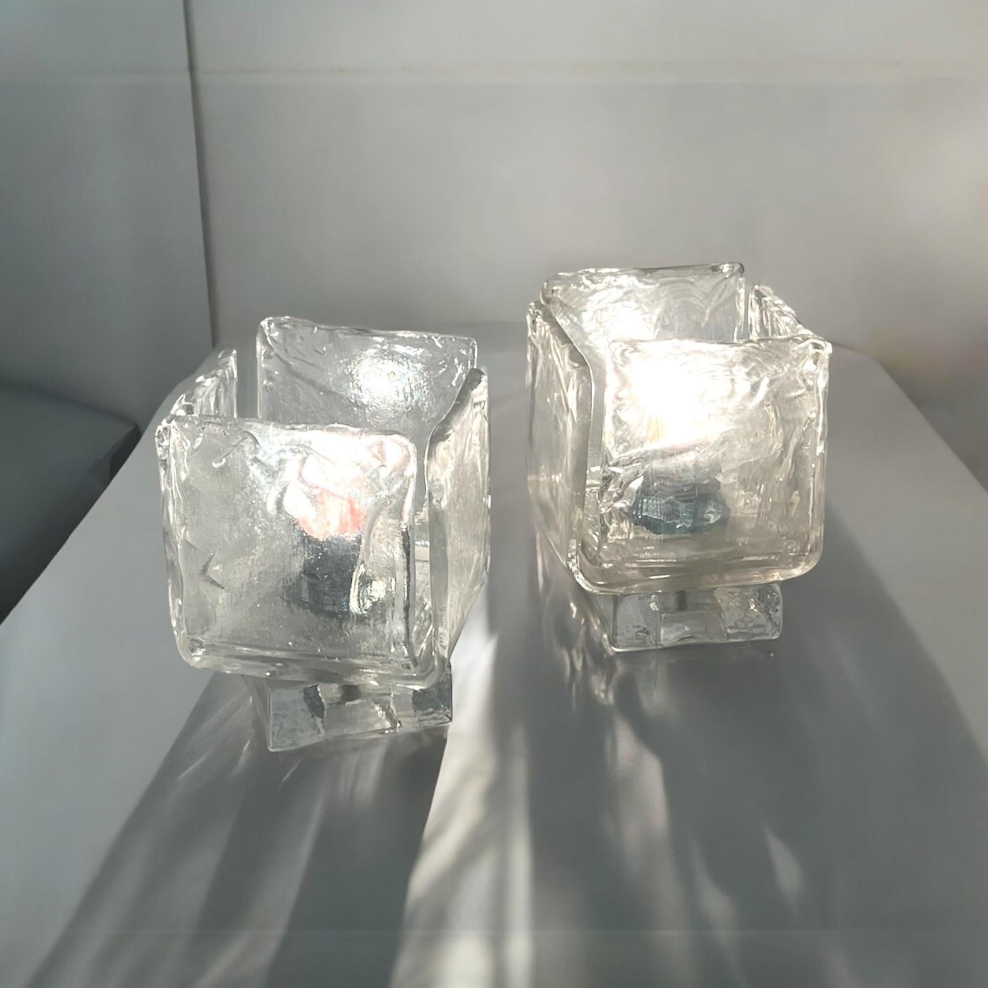 Pair of 1970s Artisanal Murano Glass Lamps by Vetrerie Toso 4