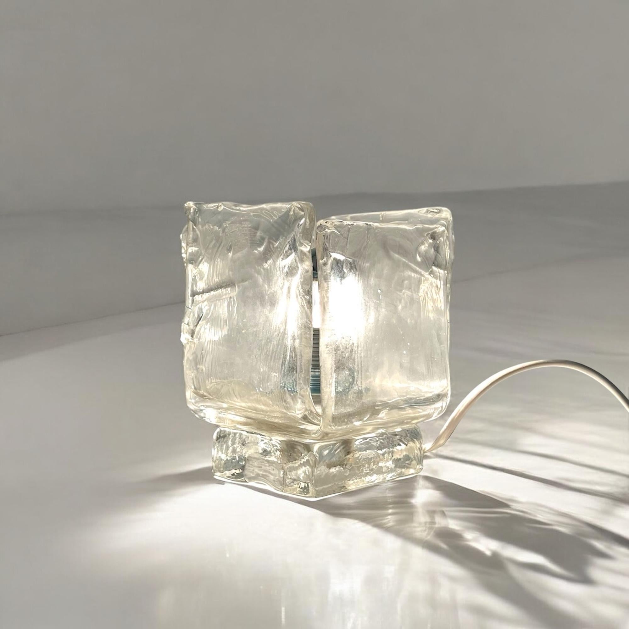 Pair of 1970s Artisanal Murano Glass Lamps by Vetrerie Toso In Good Condition In San Benedetto Del Tronto, IT