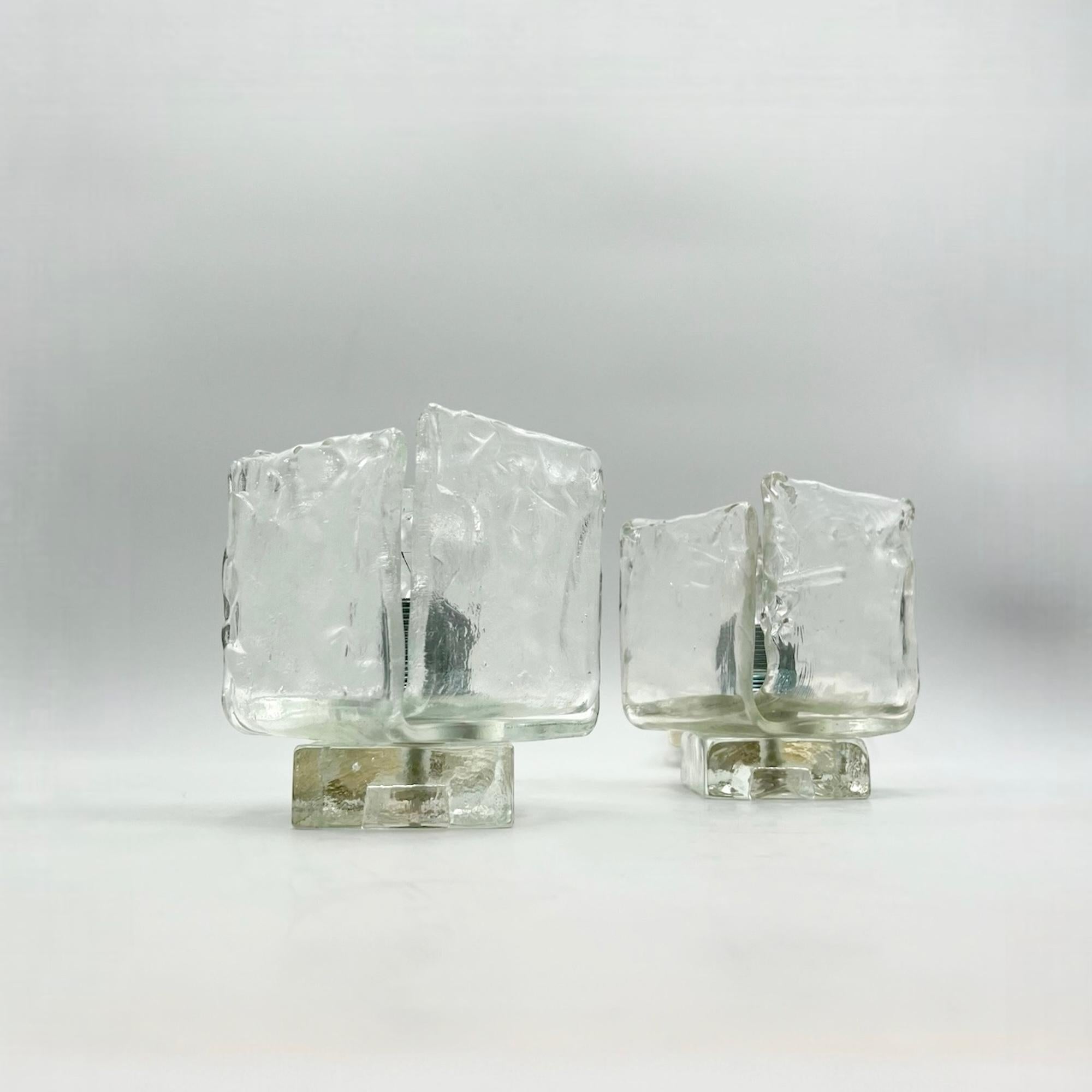Pair of 1970s Artisanal Murano Glass Lamps by Vetrerie Toso 2
