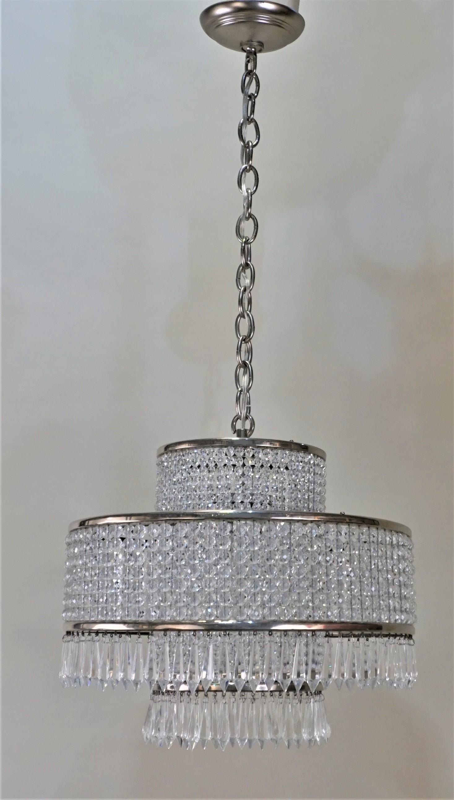 Late 20th Century Pair of 1970s Austrian Crystal Chandelier