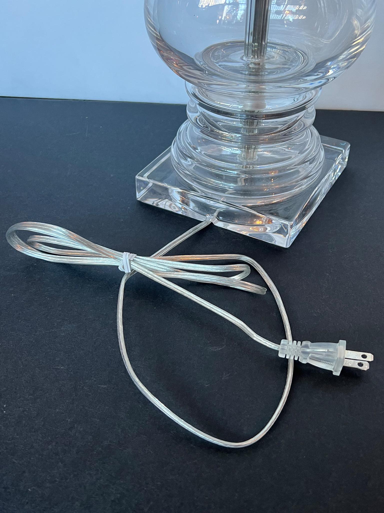 Verre Paire de lampes en forme de balustre des années 1970 par Chapman Glass en vente