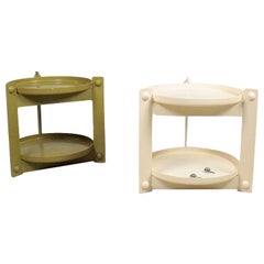 Pair of 1970s bar trollys by luigi massoni