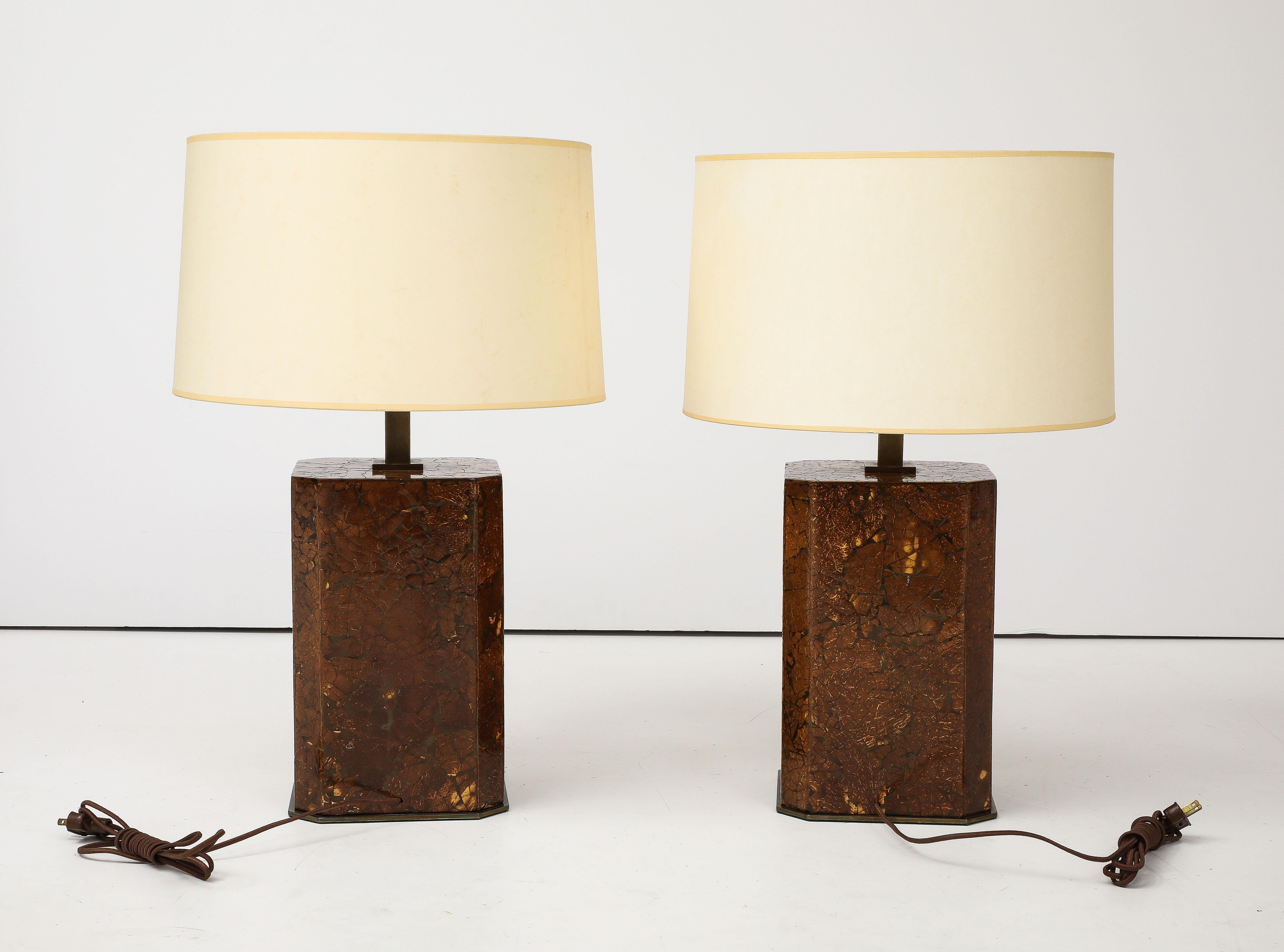 Coppia di lampade con guscio di cocco degli anni '70, splendidamente realizzate. in vendita 5