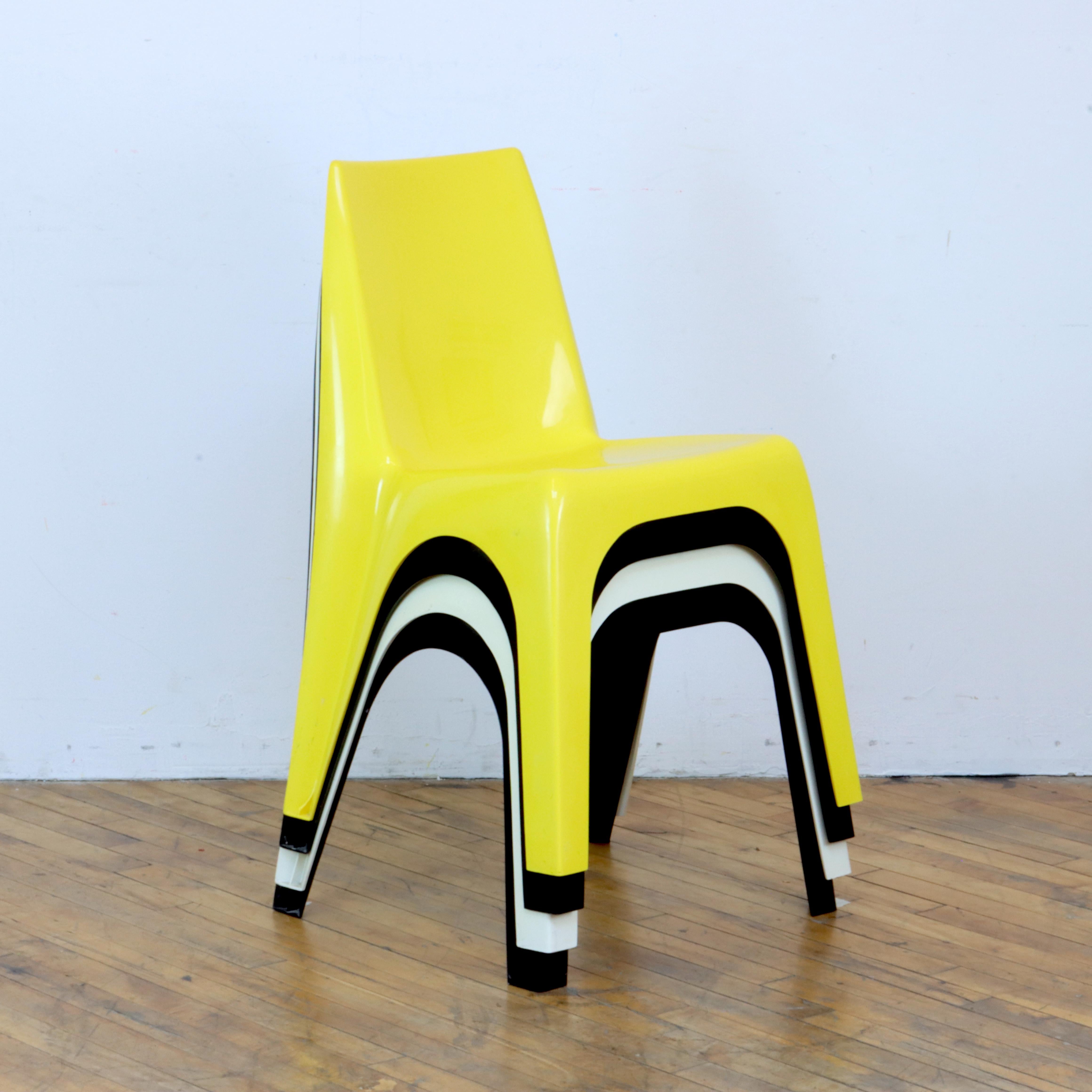 Pair of 1970s Borg Warner Space Age Stacking Chairs For Sale 4