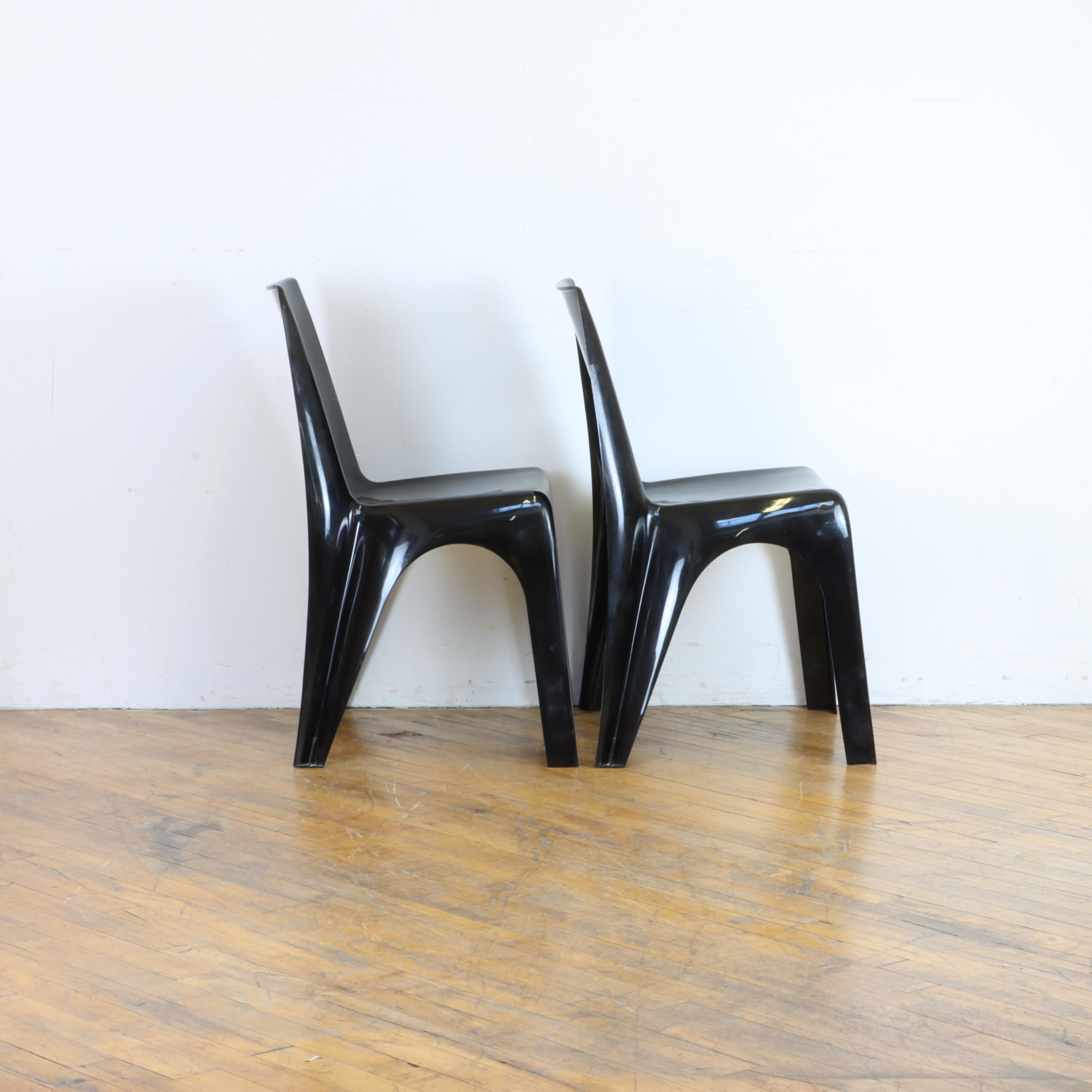 Pair of 1970s Borg Warner Space Age Stacking Chairs For Sale 1