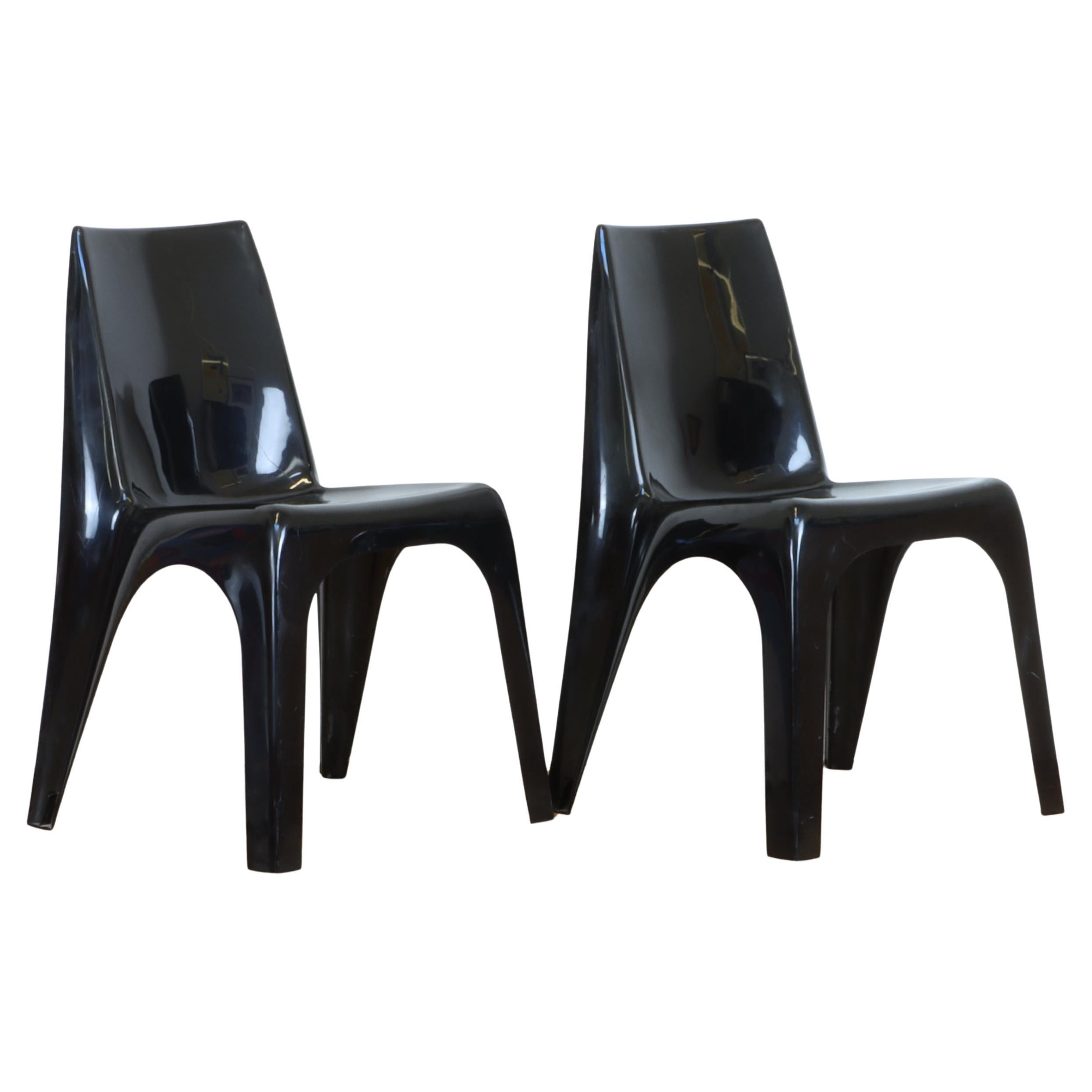 Pair of 1970s Borg Warner Space Age Stacking Chairs