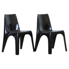 Paire de chaises empilables Borg Warner de l'ère spatiale des années 1970