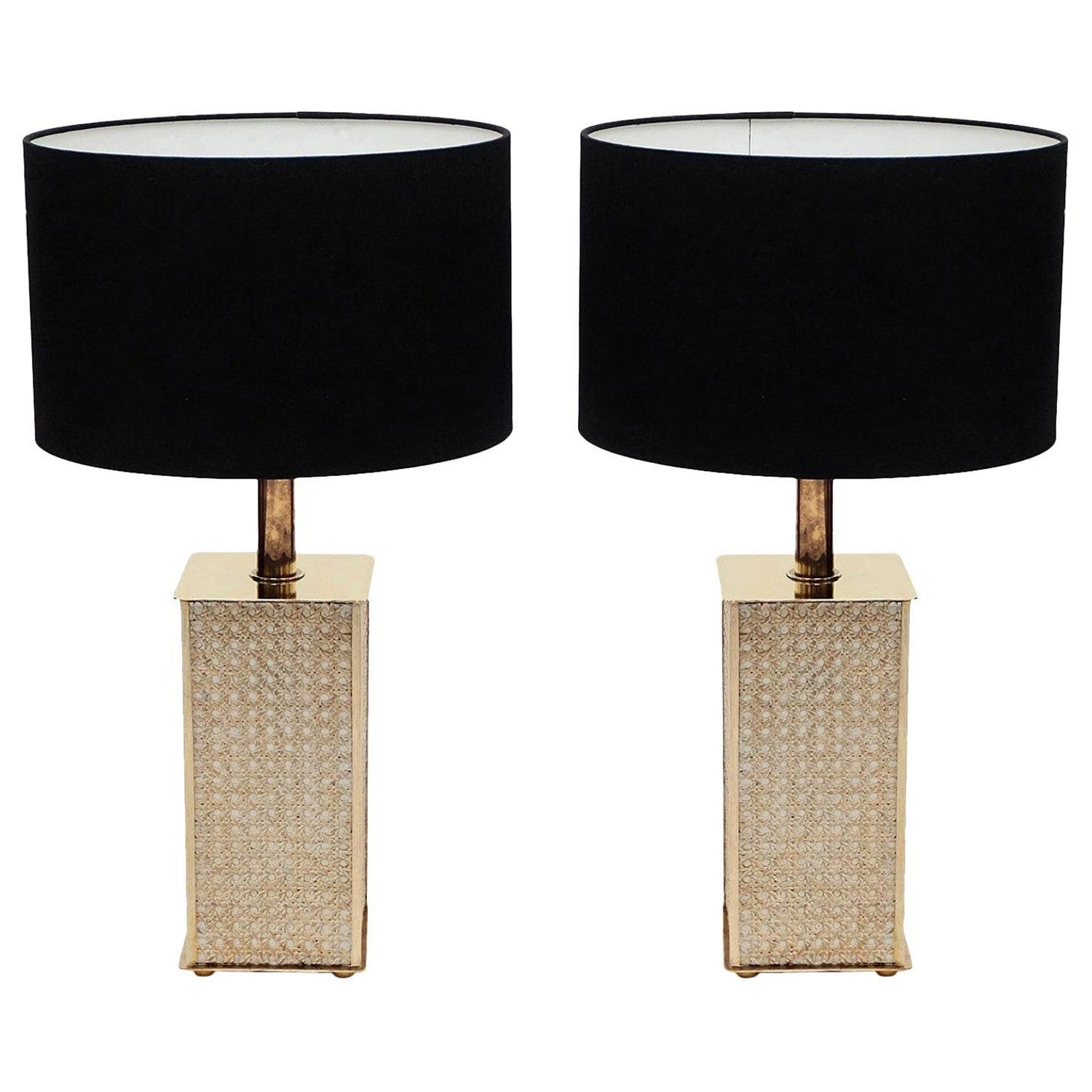 Pair Of Large 1970s Brass Stiffel Floor, 1970’S Stiffel Table Lamps