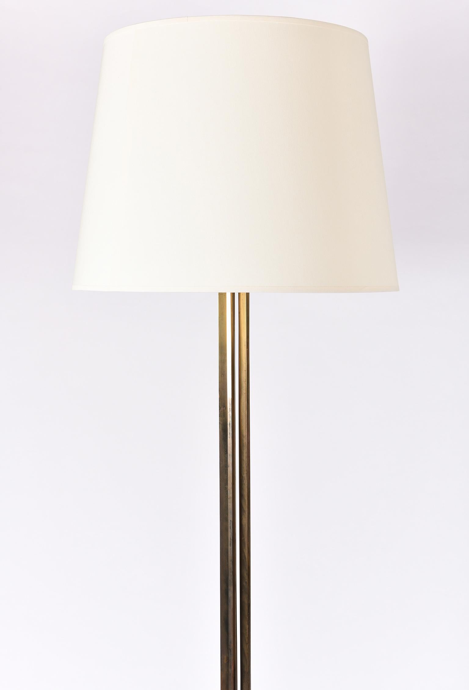 Mid-Century Modern Pair of 1970s Brass Floor Lamps