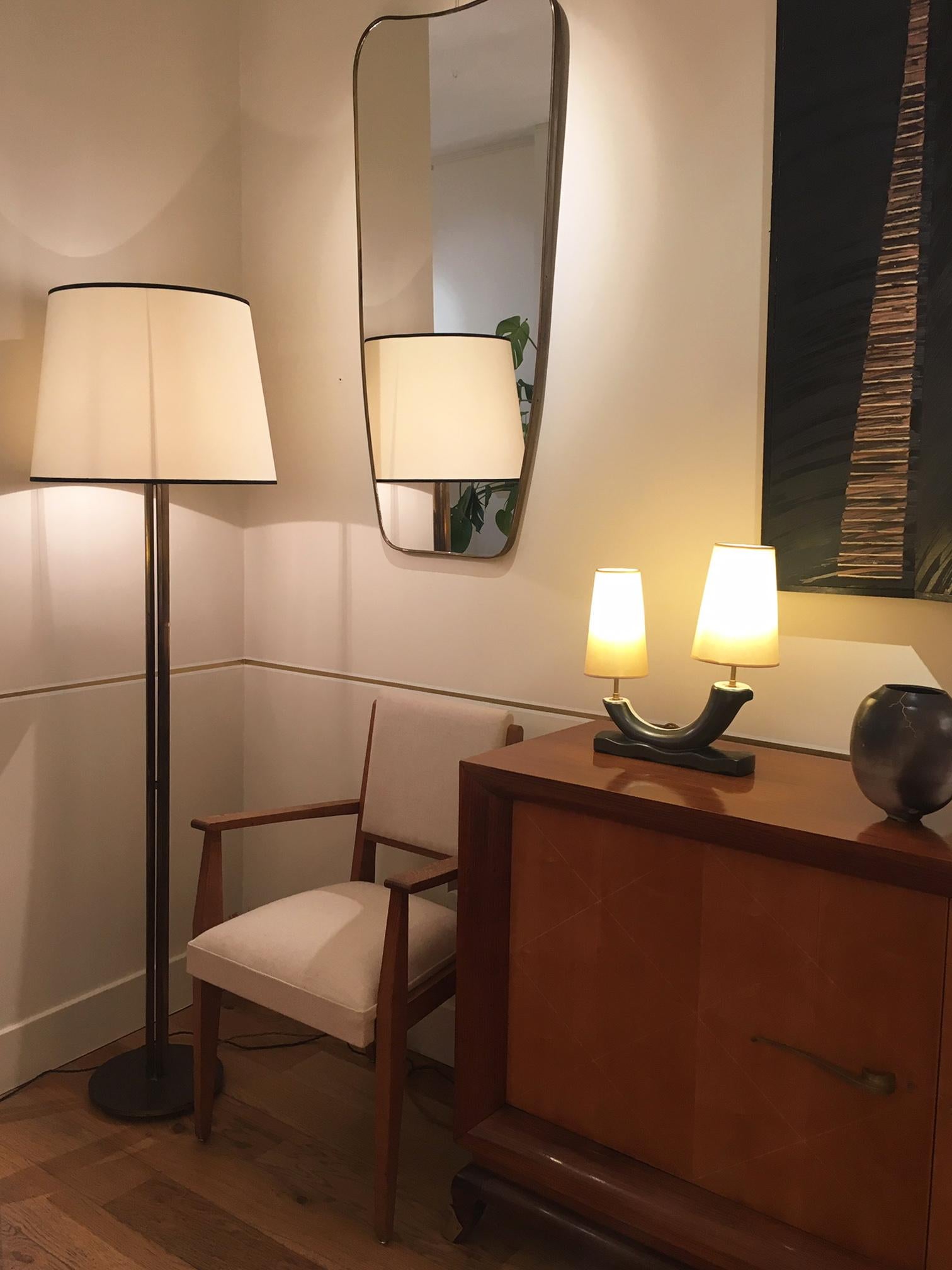 Pair of 1970s Brass Floor Lamps In Good Condition In London, GB